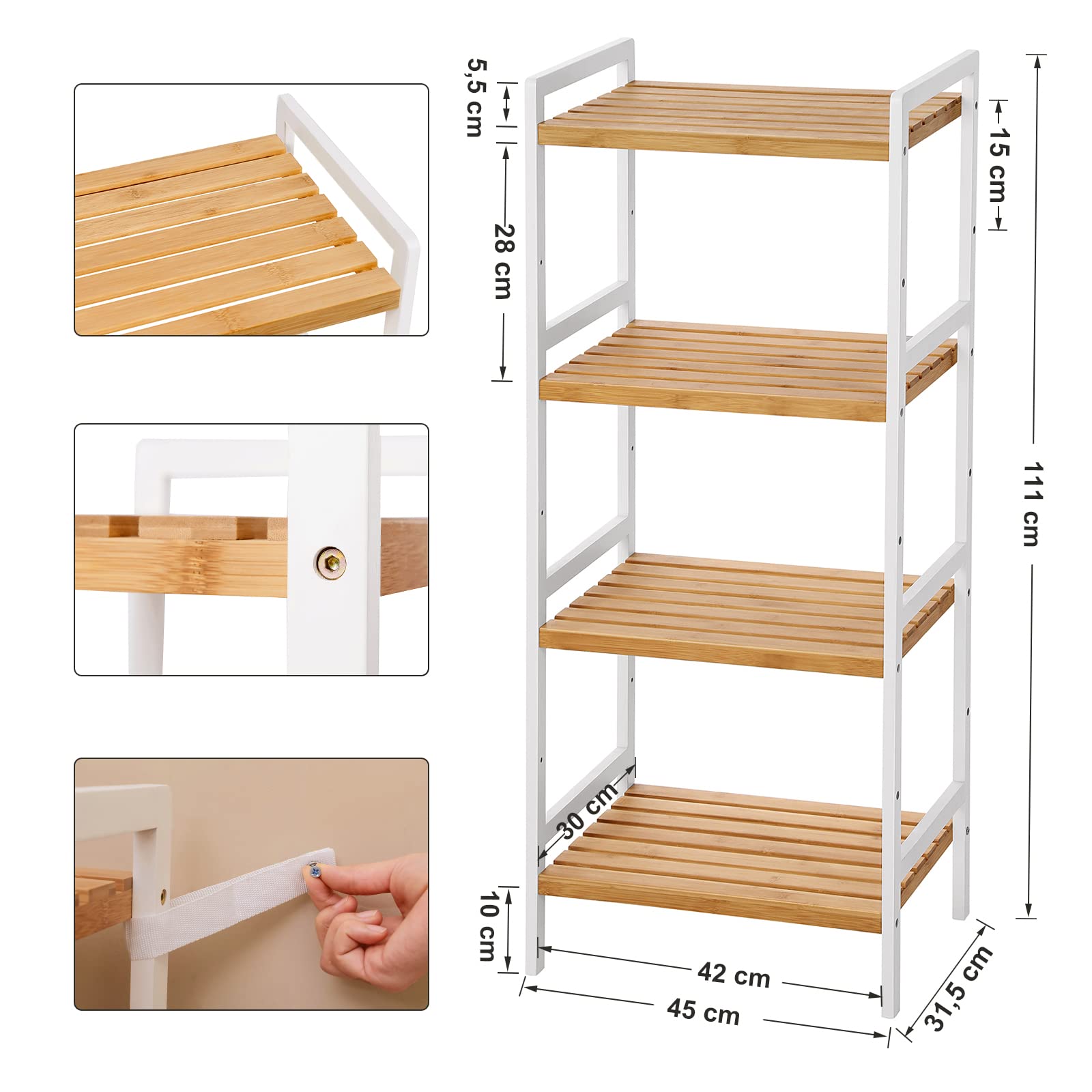 songmics-bambus-regal-bcb74wn-standregal-mit-4-ablagen-45-x-31-5-x-111-cm-naturf image 3