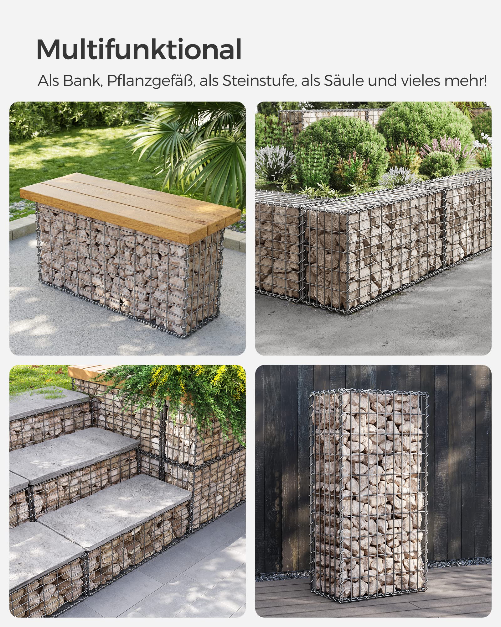 songmics-gabionenkorb-ggb153-steinkorb-100-x-50-x-30-cm-verzinkt-silber image 8