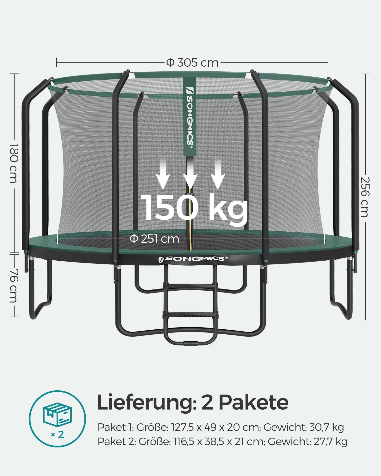songmics-trampolin-outdoor-rund-244cm-mit-netz-und-leiter image 7