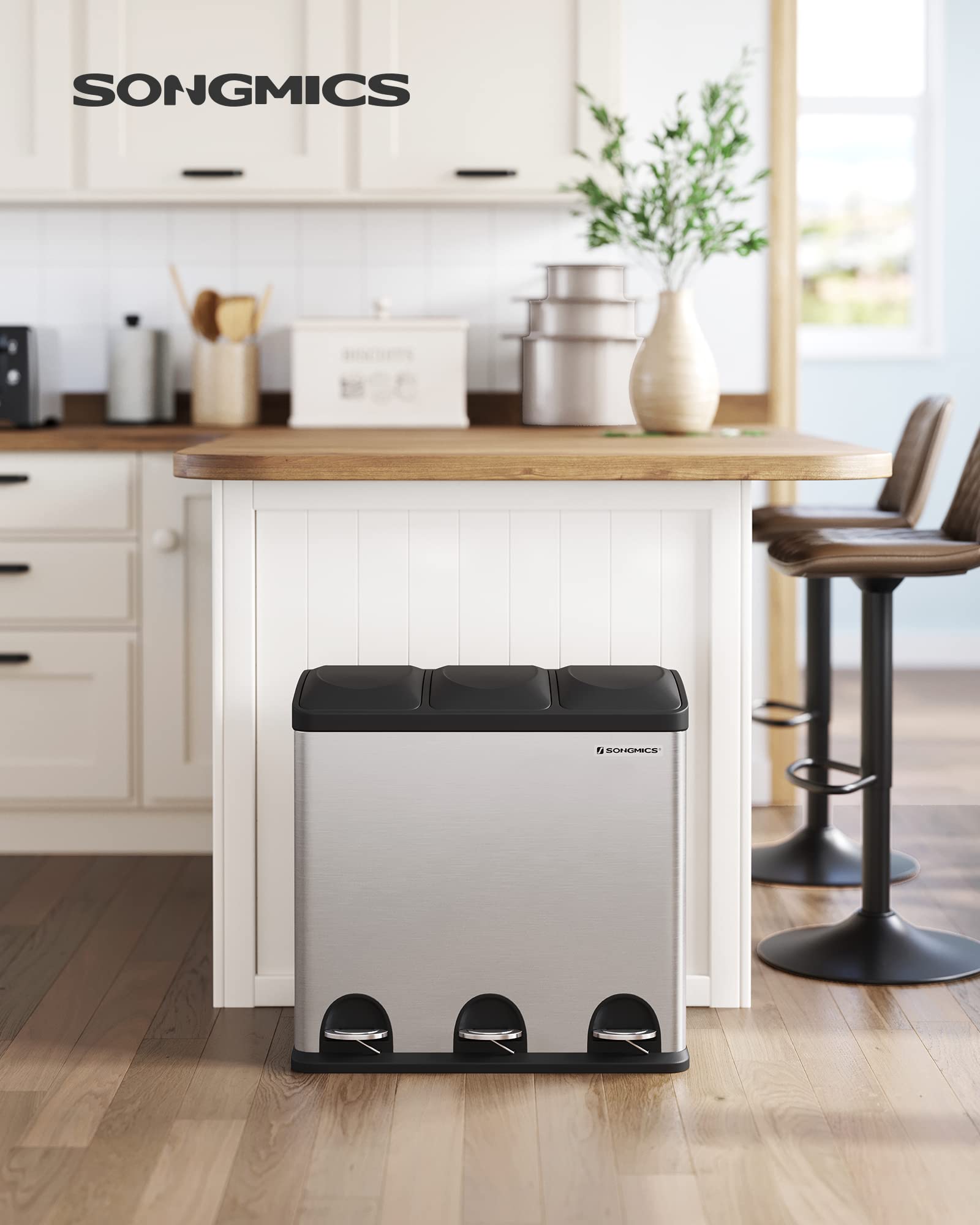 songmics-m-lleimer-f-r-die-k-che-treteimer-mit-3-f-chern-3-x-18-liter-54-liter image 2