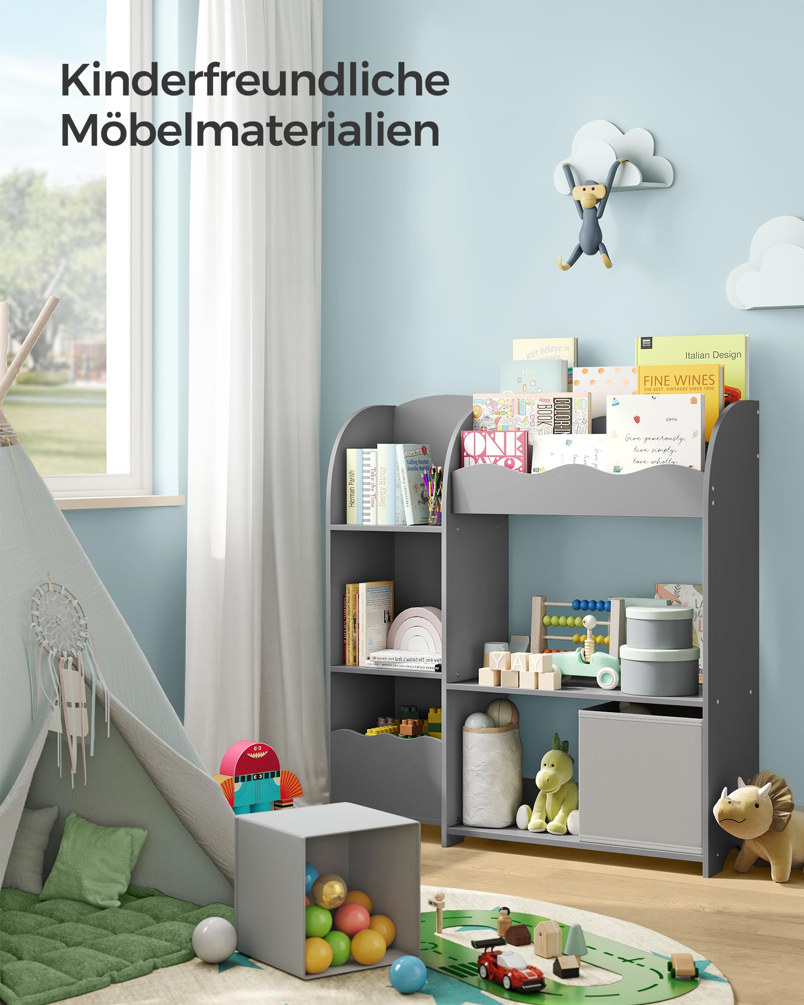songmics-kinderregal-b-cherregal-spielzeugregal-mit-2-boxen image 3