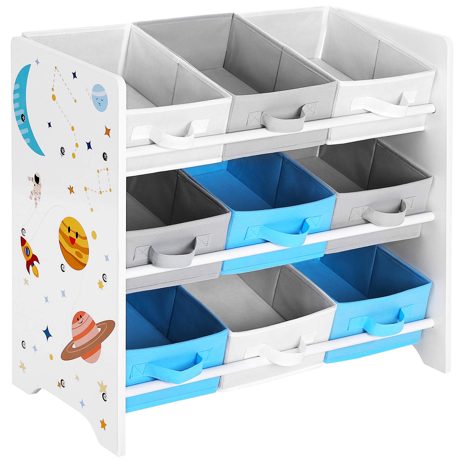 songmics-gkr33wt-kinderzimmerregal-spielzeug-organizer-mit-9-boxen-62-5-x-29-5-x image 1