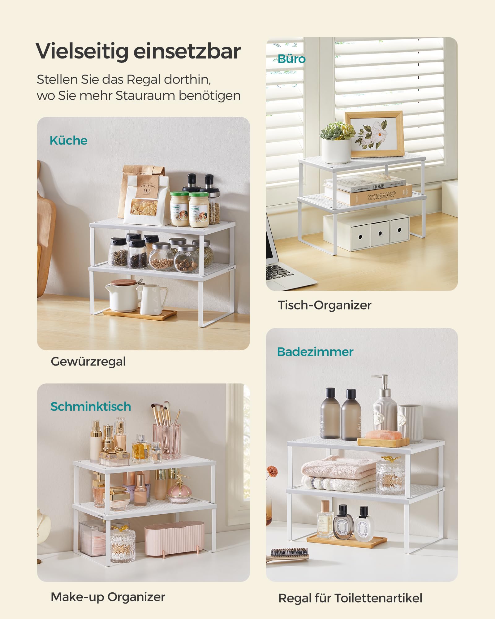 songmics-kcs401w01-gew-rzregal-2er-set-metall-wei-erweiterbar-stapelbar image 5