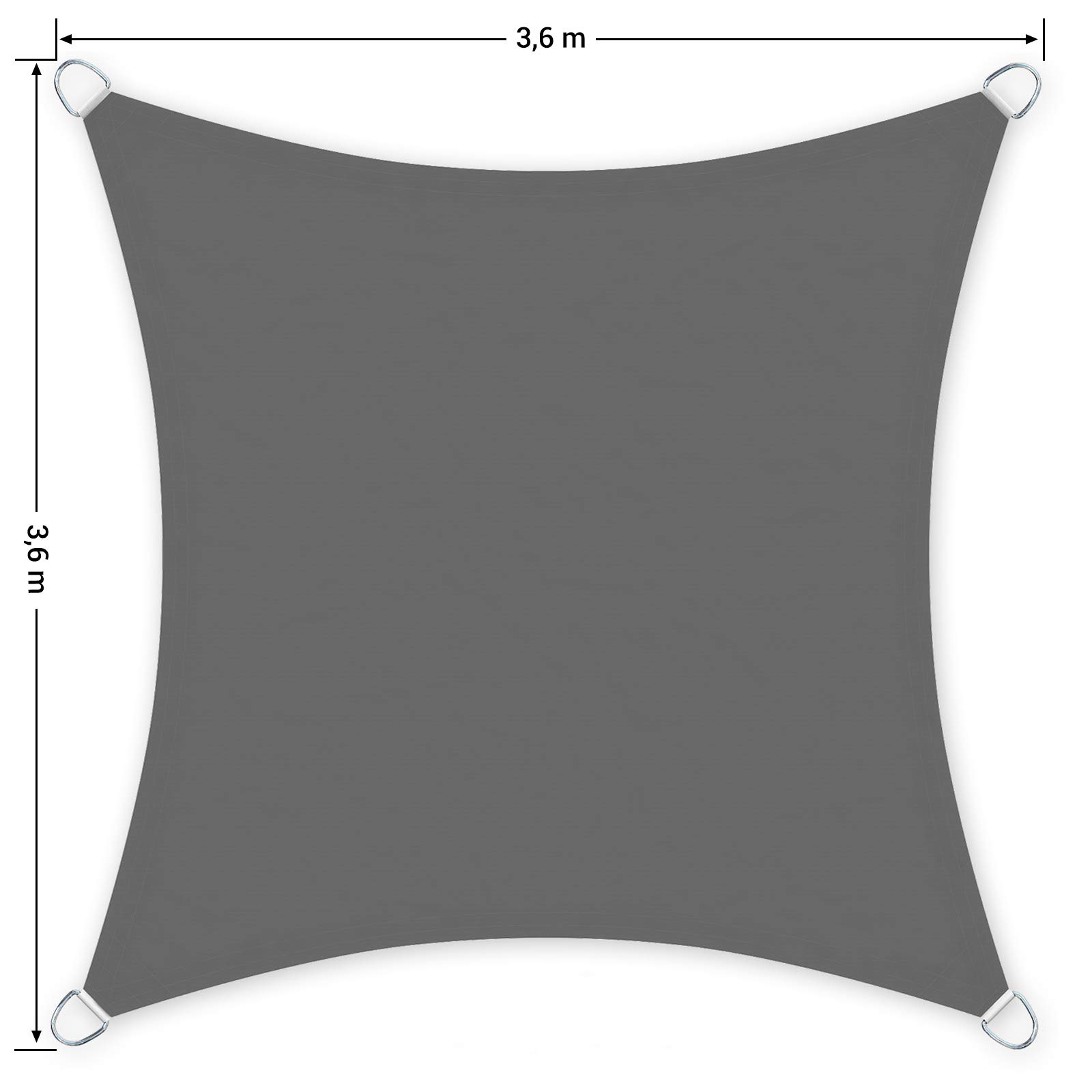 songmics-sonnensegel-3-6-x-3-6-m-quadratisch-rauchgrau image 3