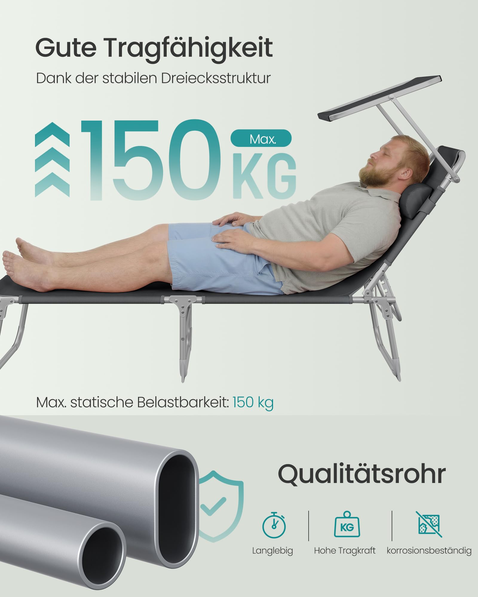 songmics-sonnenliege-gcb19uv1-klappbar-193-x-53-cm-bis-150-kg-dunkelgrau image 7
