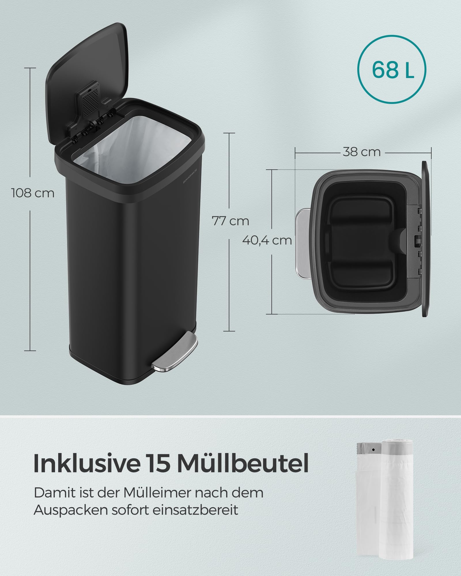 songmics-m-lleimer-k-che-68-liter-tretm-lleimer-metall-mit-softclose-deckel image 3