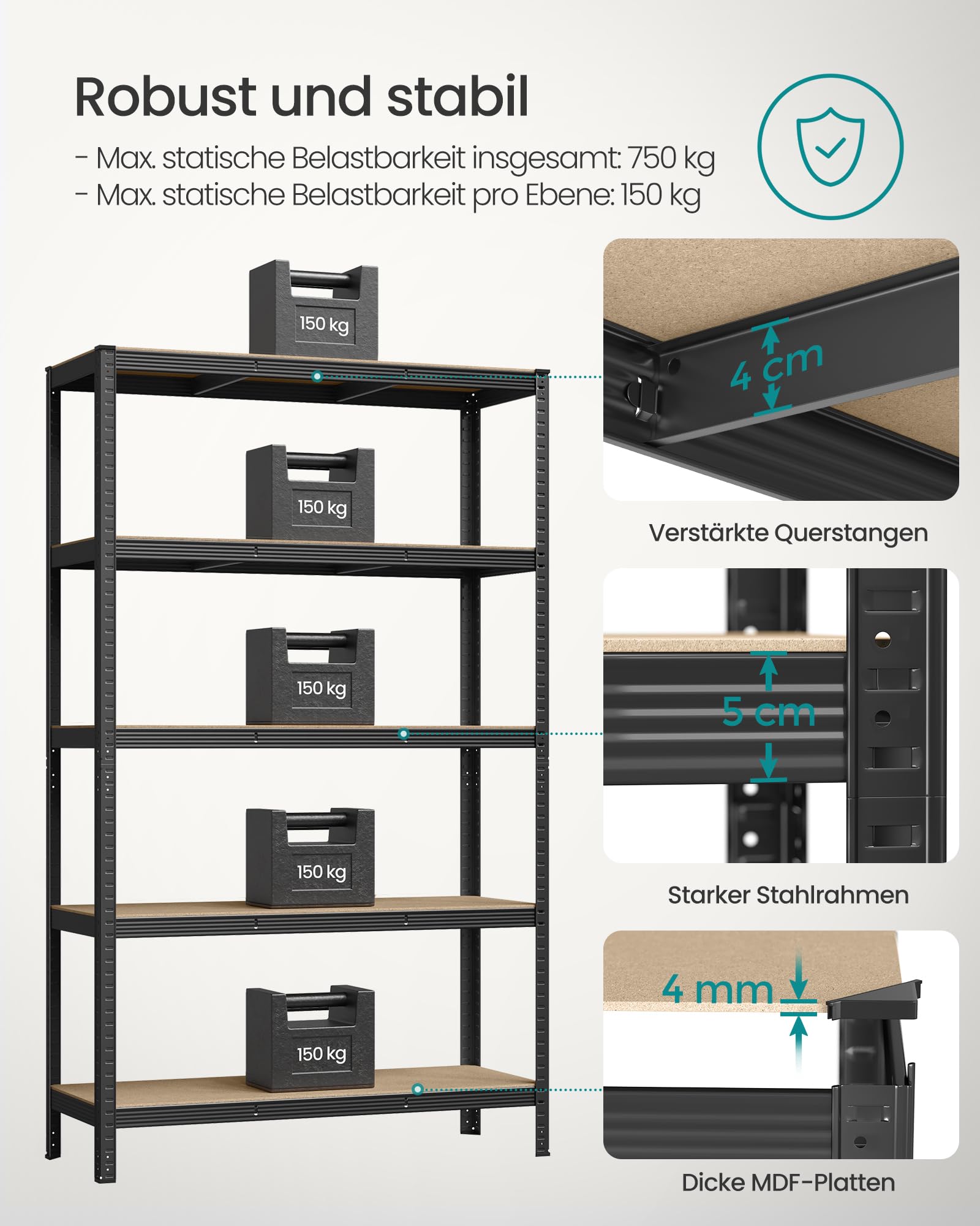 songmics-schwerlastregal-60-x-120-x-200-cm-schwarz-glr060b01 image 4