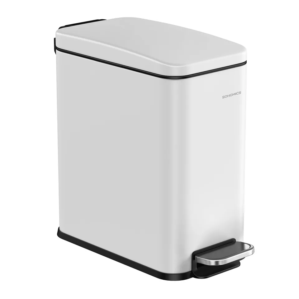 songmics-kosmetikeimer-5-liter-mit-deckel-edelstahl-tretm-lleimer image 1