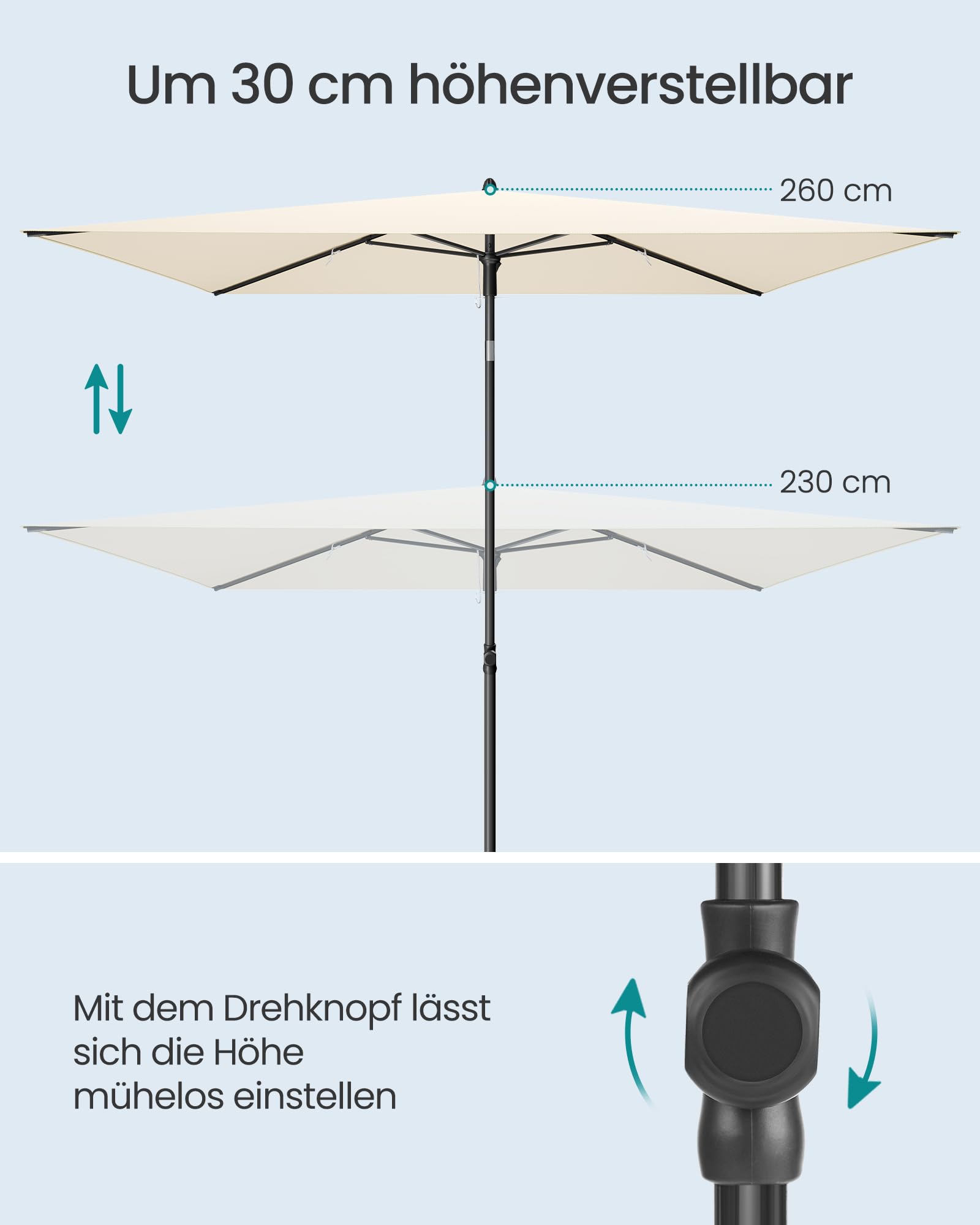 songmics-sonnenschirm-balkon-rechteckig-232-x-149-cm-knickbar-upf-50 image 7