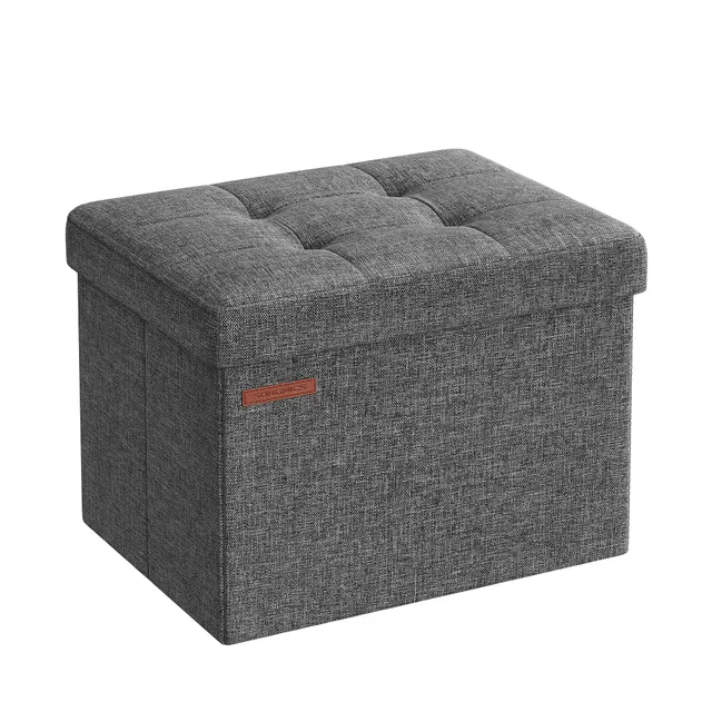 songmics-sitzhocker-lsf102g01-mit-stauraum-32l-31x41cm-dunkelgrau image 1
