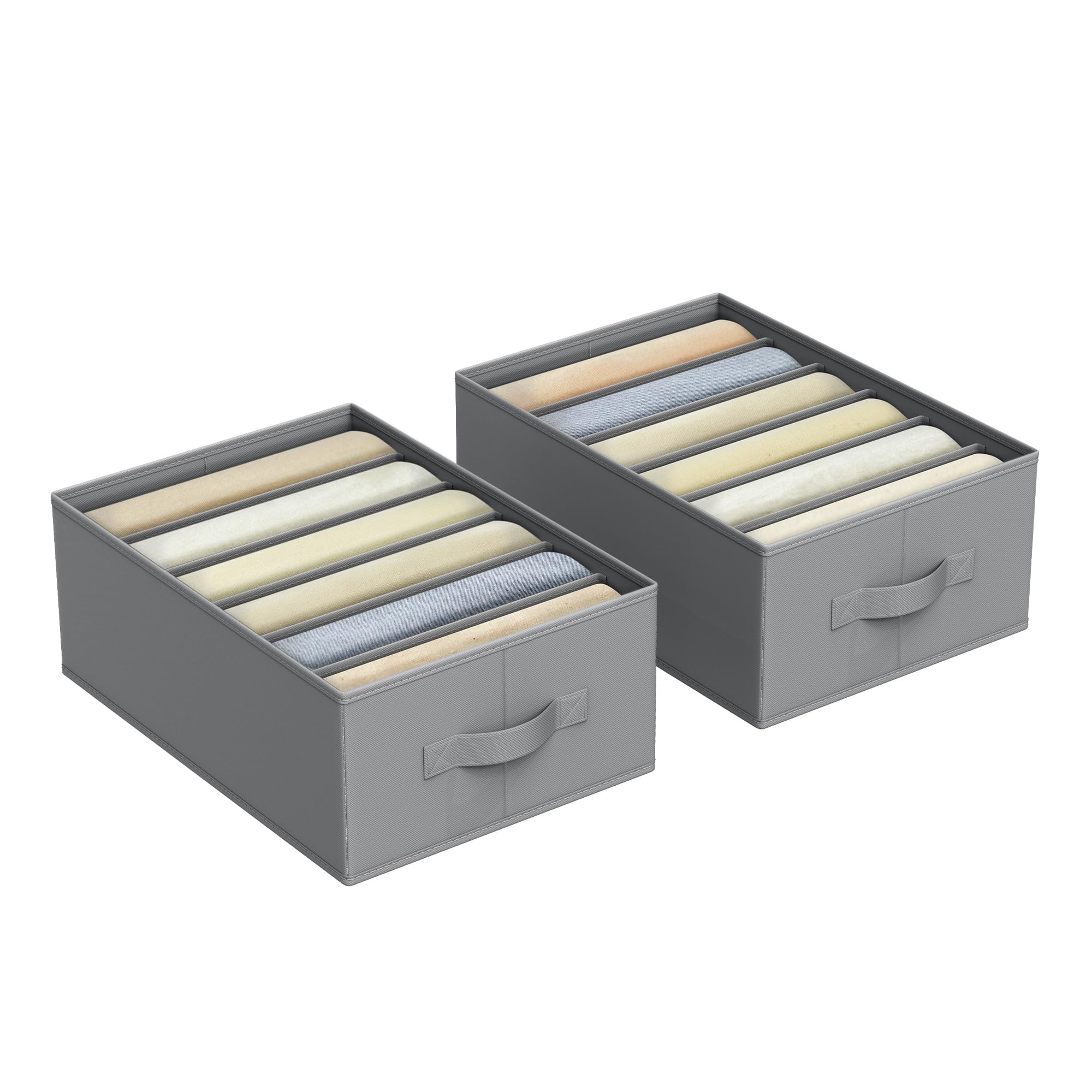 songmics-kleiderschrank-organizer-2er-set-6-f-cher-faltbar-taubengrau-rus009g02 image 1