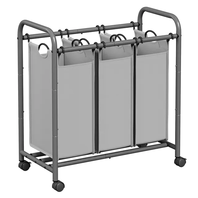 songmics-lsf003gs-w-schekorb-3-f-cher-mit-rollen-132-liter-grau image 1