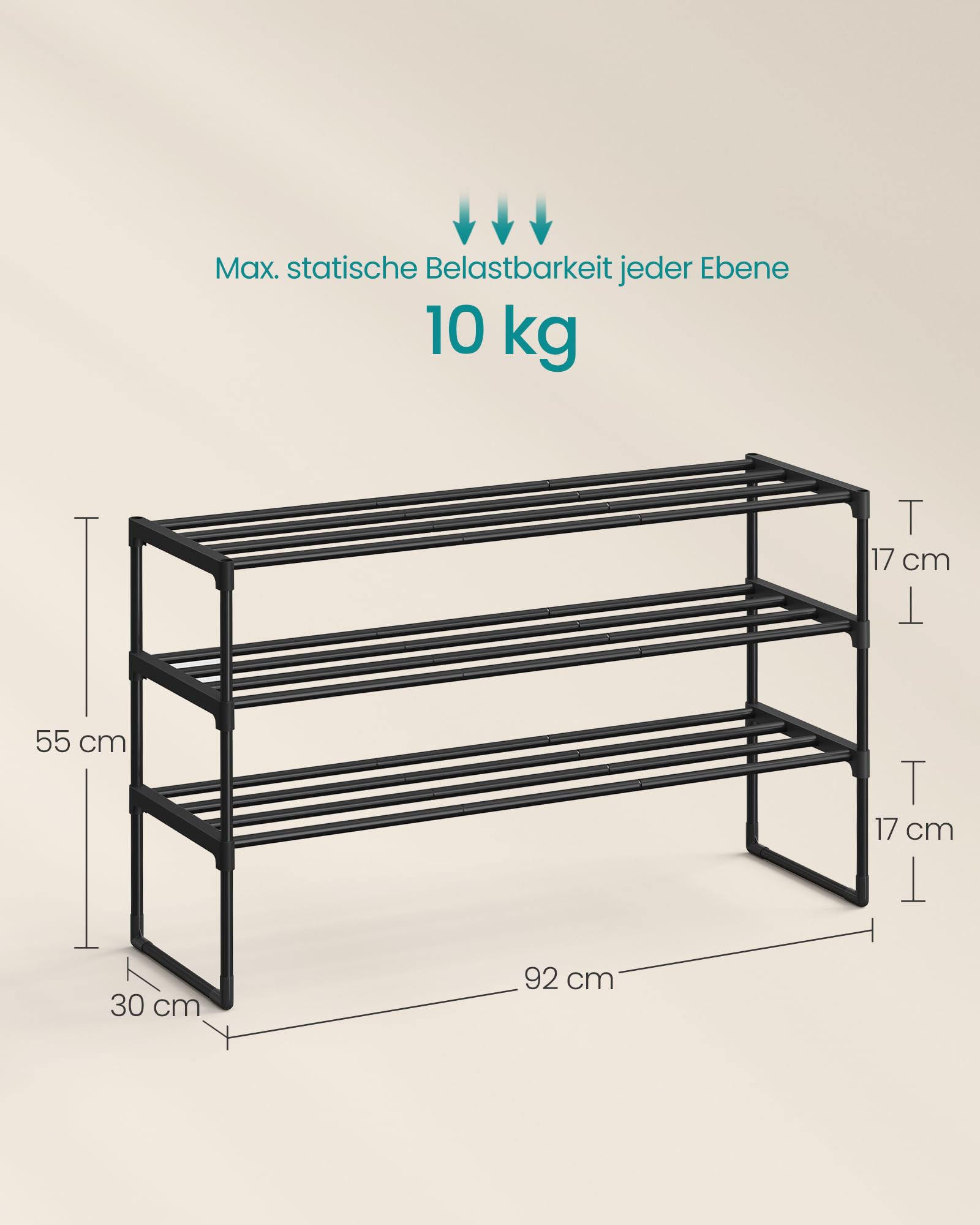 songmics-lsa303b02-schuhregal-3-ebenen-metall-schwarz-30-x-92-x-55-cm-f-r-16-20- image 3