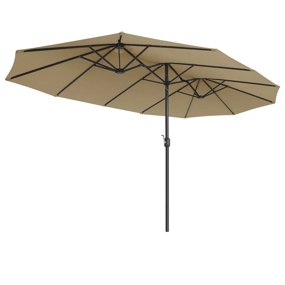 songmics-doppelsonnenschirm-gpu36br-460-x-270-cm-upf-50-taupe image 1
