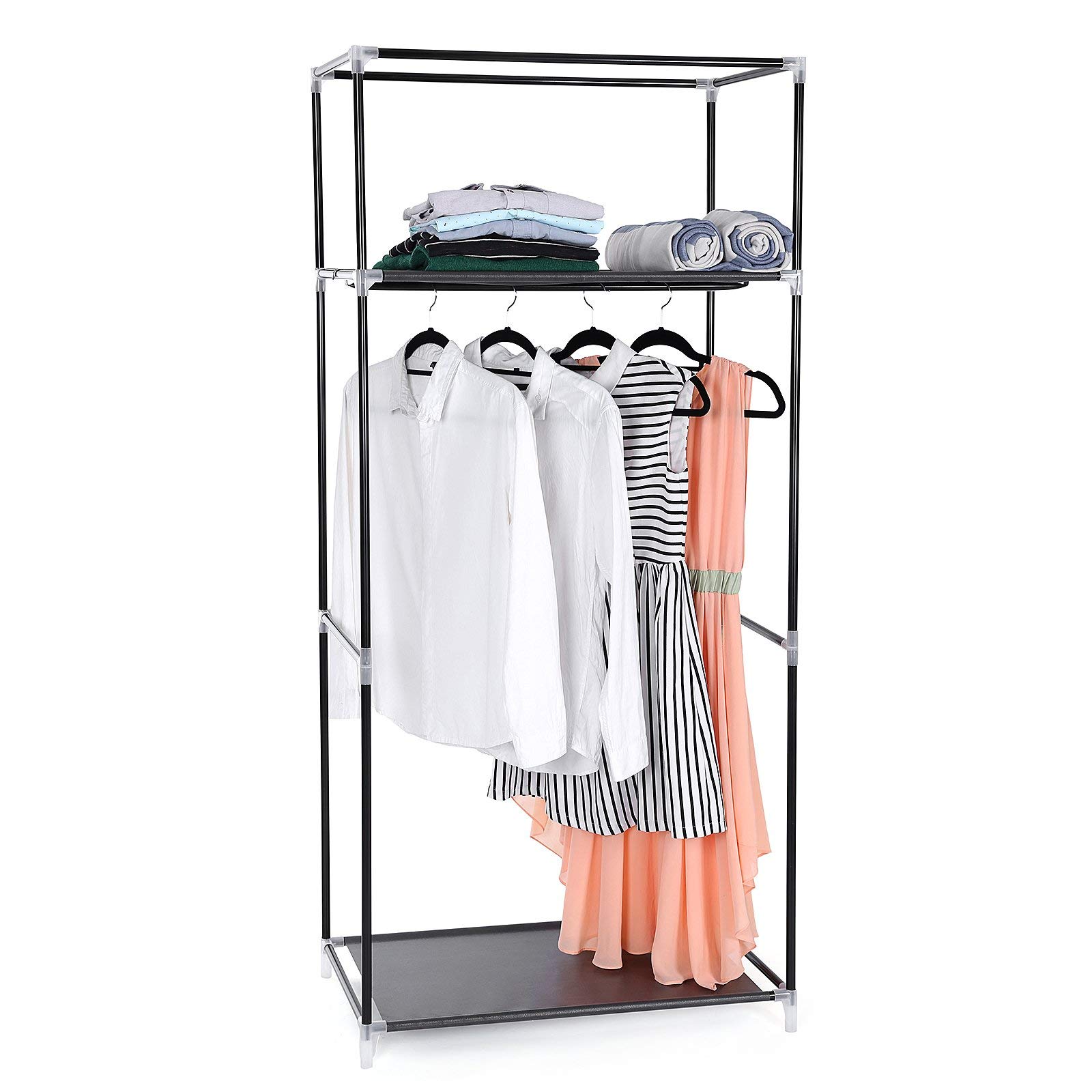 songmics-kleiderschrank-ryg83h-stoffschrank-faltbar-75-x-45-x-160-cm-schwarz image 4