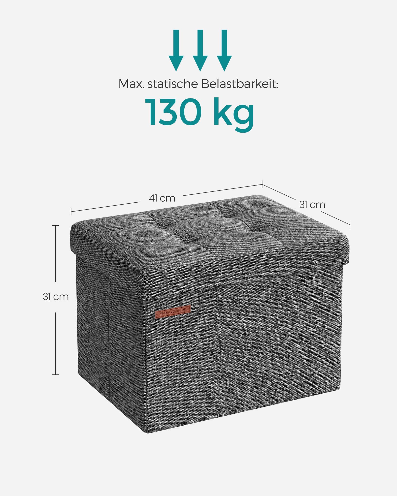 songmics-sitzhocker-lsf102g01-mit-stauraum-32l-31x41cm-dunkelgrau image 3