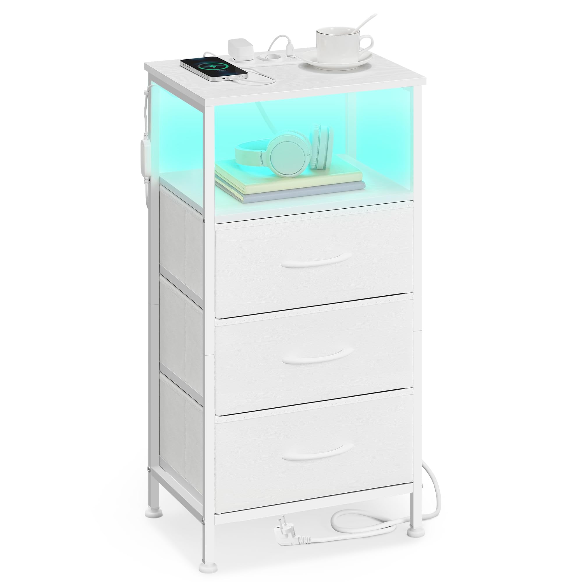 songmics-nachttisch-mit-steckdose-und-led-vintagebraun-schwarz image 7