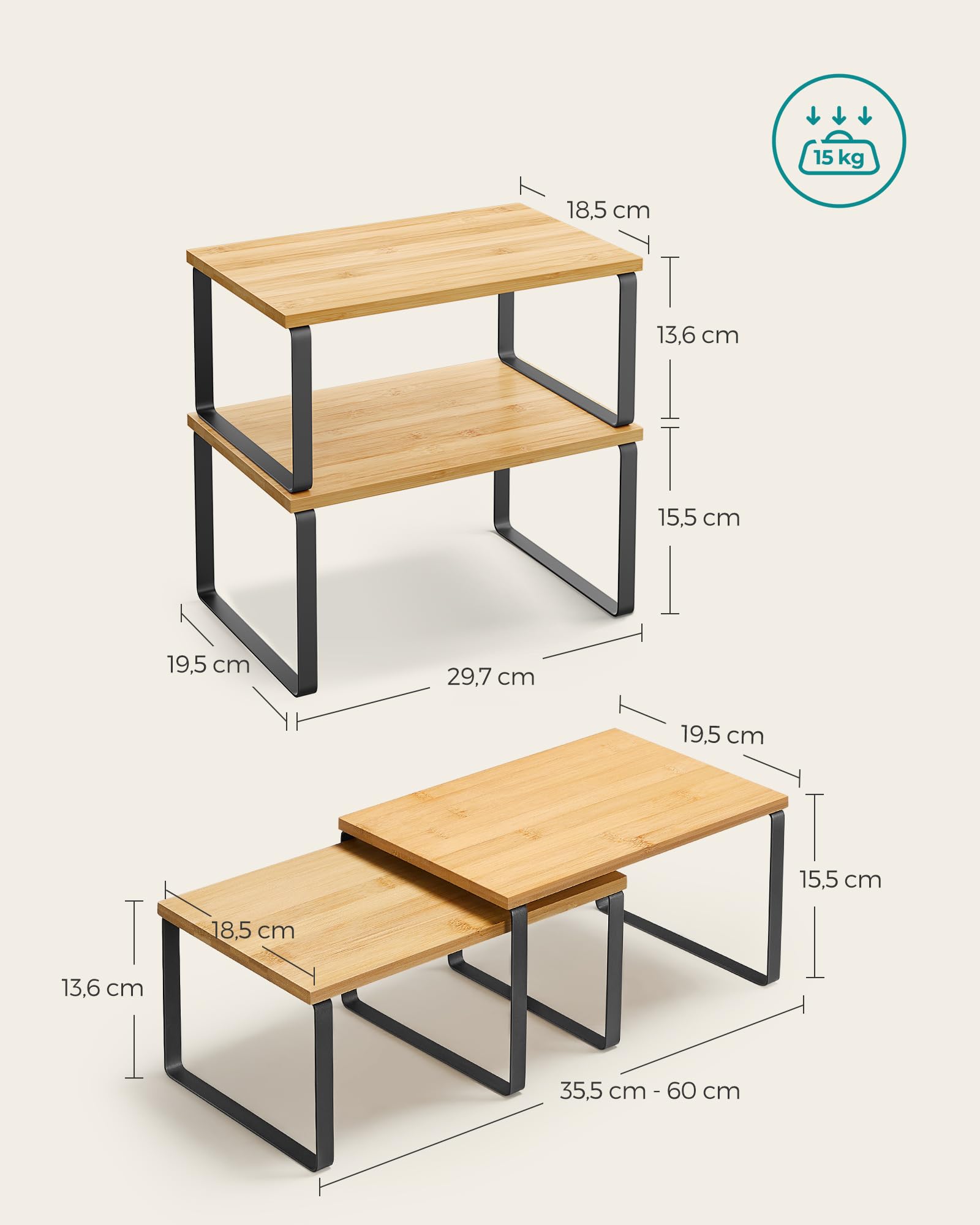 songmics-gew-rzregal-kcs10nb-4er-set-tintenschwarz-naturbeige image 5