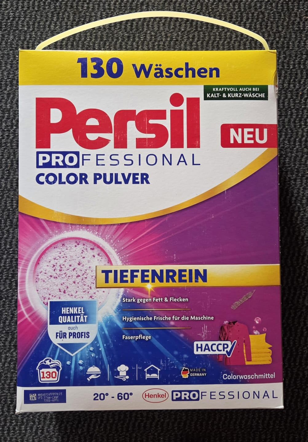 Wäscht gut, Karton empfindlich
