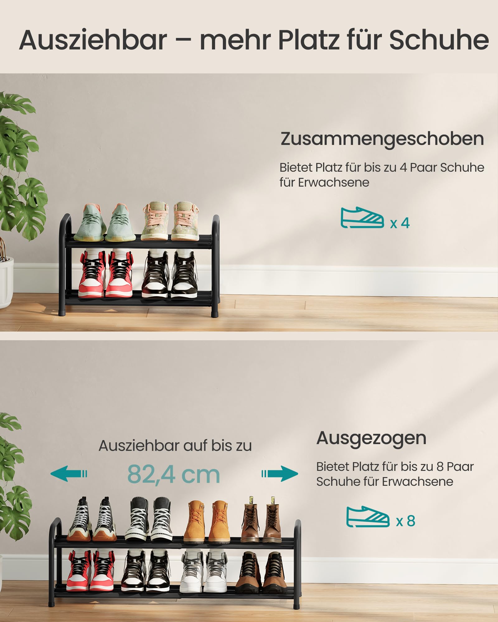 songmics-schuhregal-ausziehbar-2-ebenen-metall-tintenschwarz-lmr026bd01 image 4