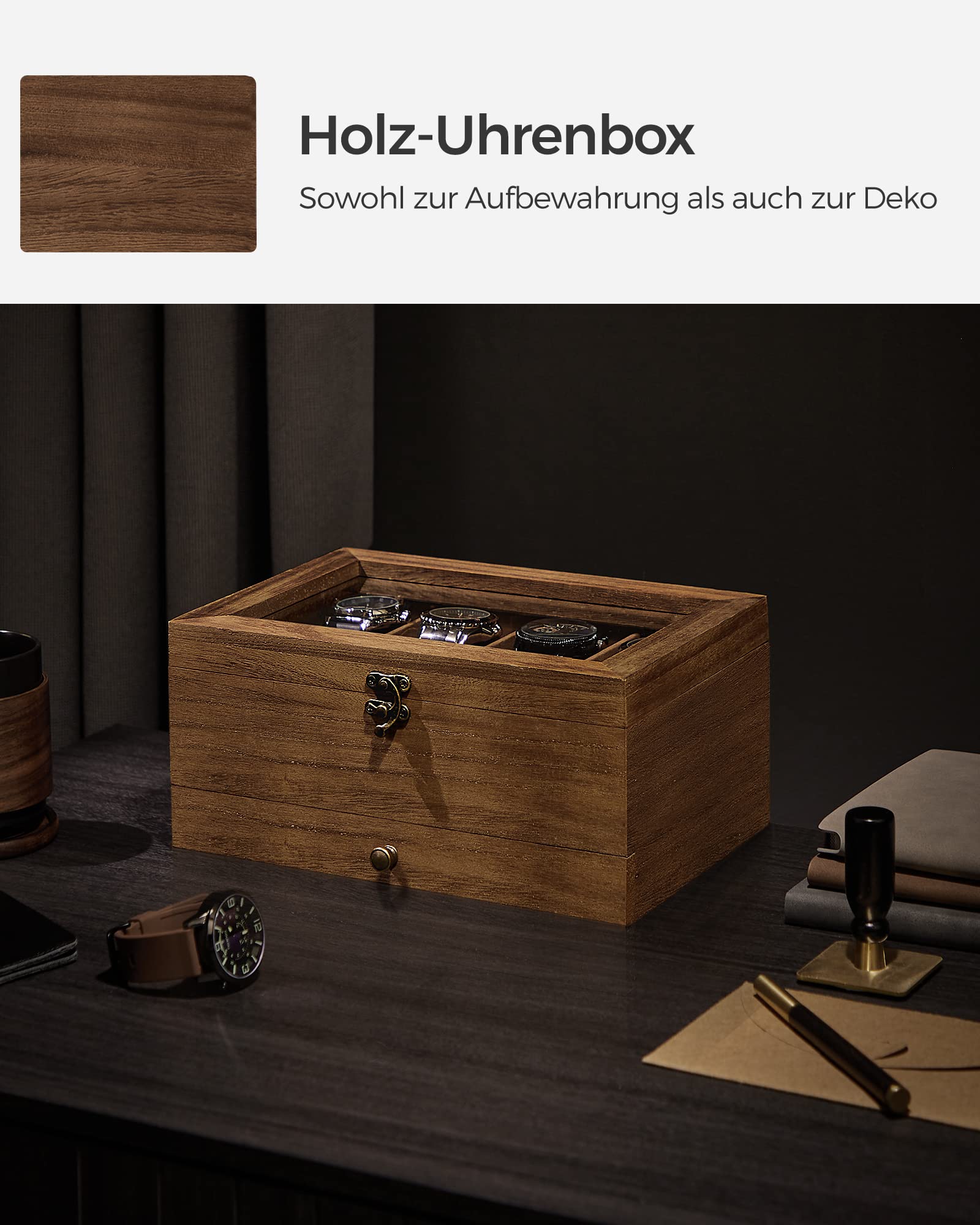 songmics-uhrenbox-gisella-jow008k01-walnussfarben-8-f-cher-mit-glasdeckel image 5