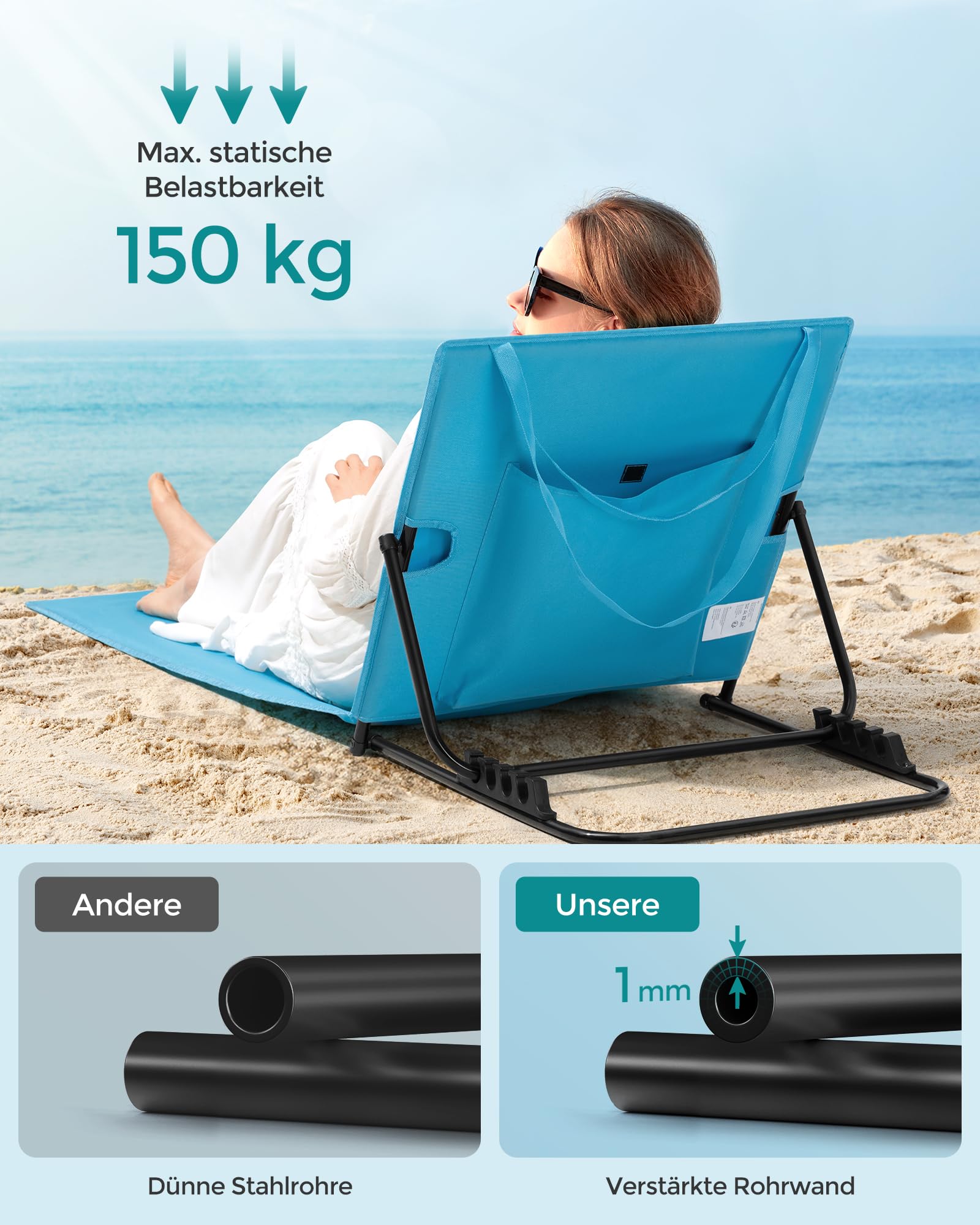 songmics-strandstuhl-2er-set-klappbar-4-stufig-verstellbar image 5