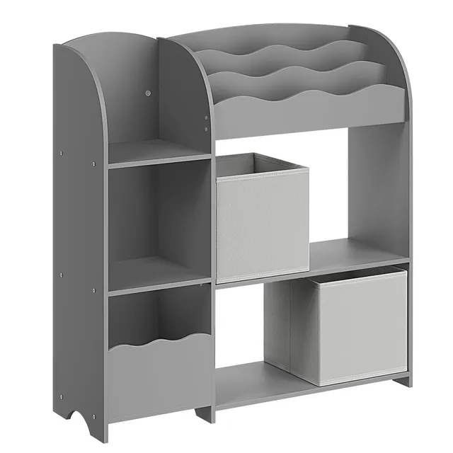 songmics-kinderregal-b-cherregal-spielzeugregal-mit-2-boxen image 1