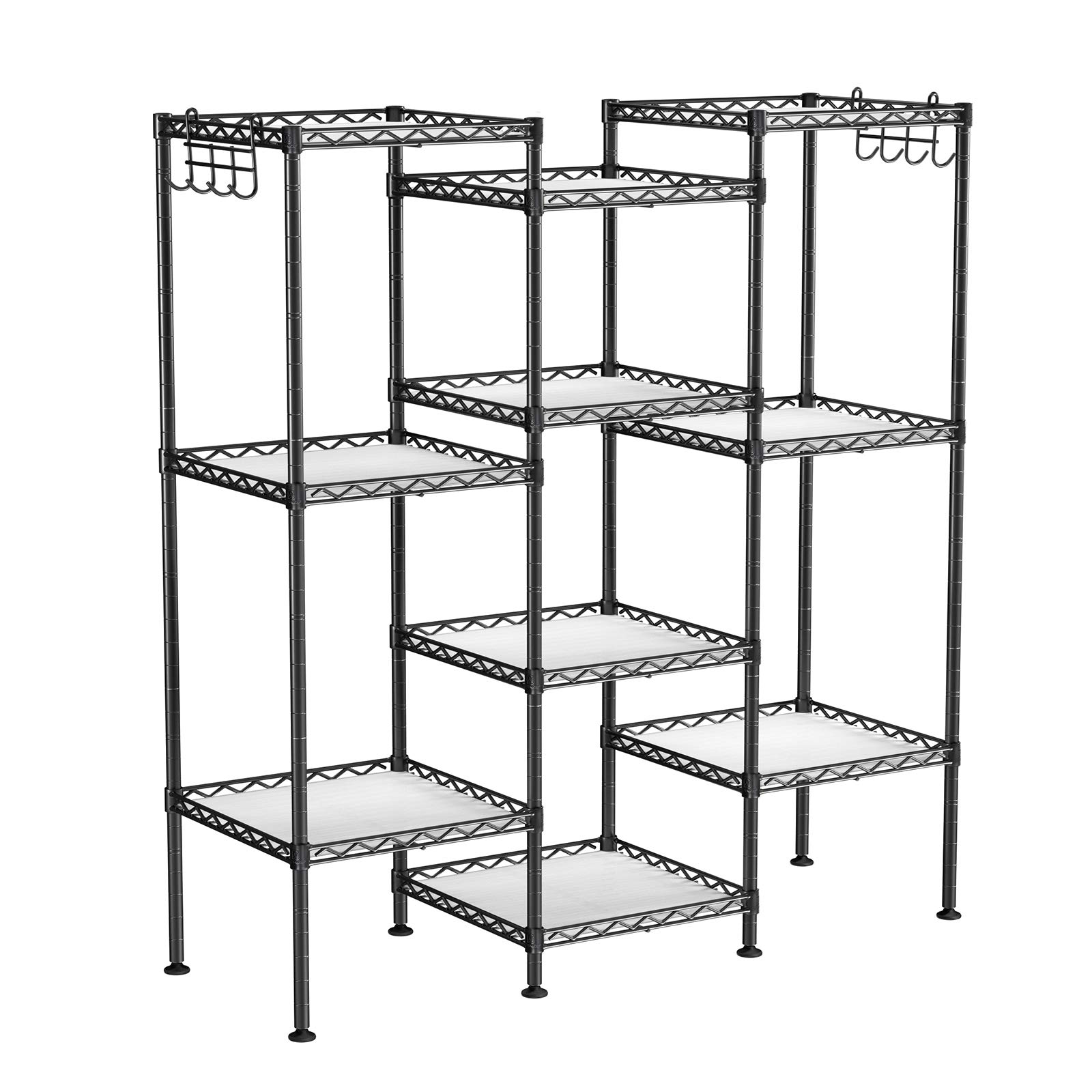 songmics-lgr23bk-badezimmerregal-standregal-5-ebenen-30x30x123-5-cm-schwarz-tran image 7