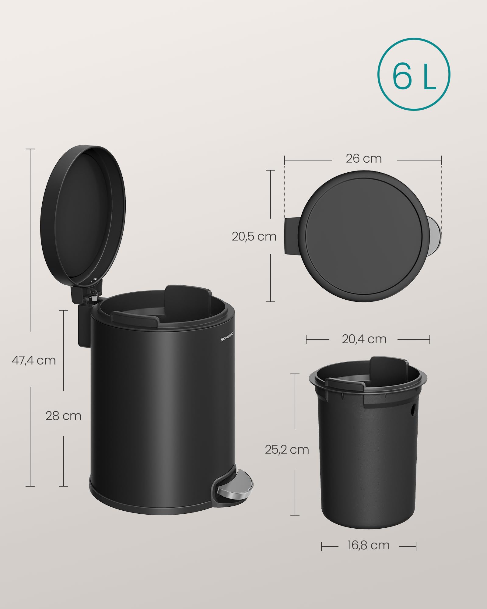 songmics-kosmetikeimer-ltb016bz02-6-liter-mit-tretpedal-tintenschwarz image 7