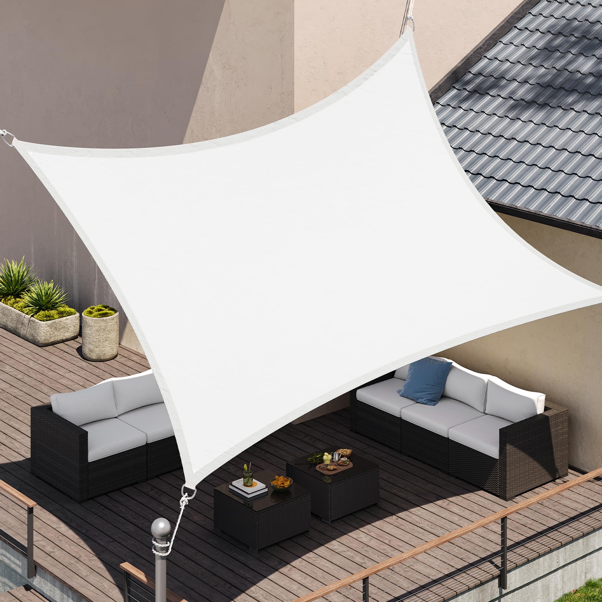 songmics-sonnensegel-3-x-5-m-rechteckig-wasserdicht-polyester image 8