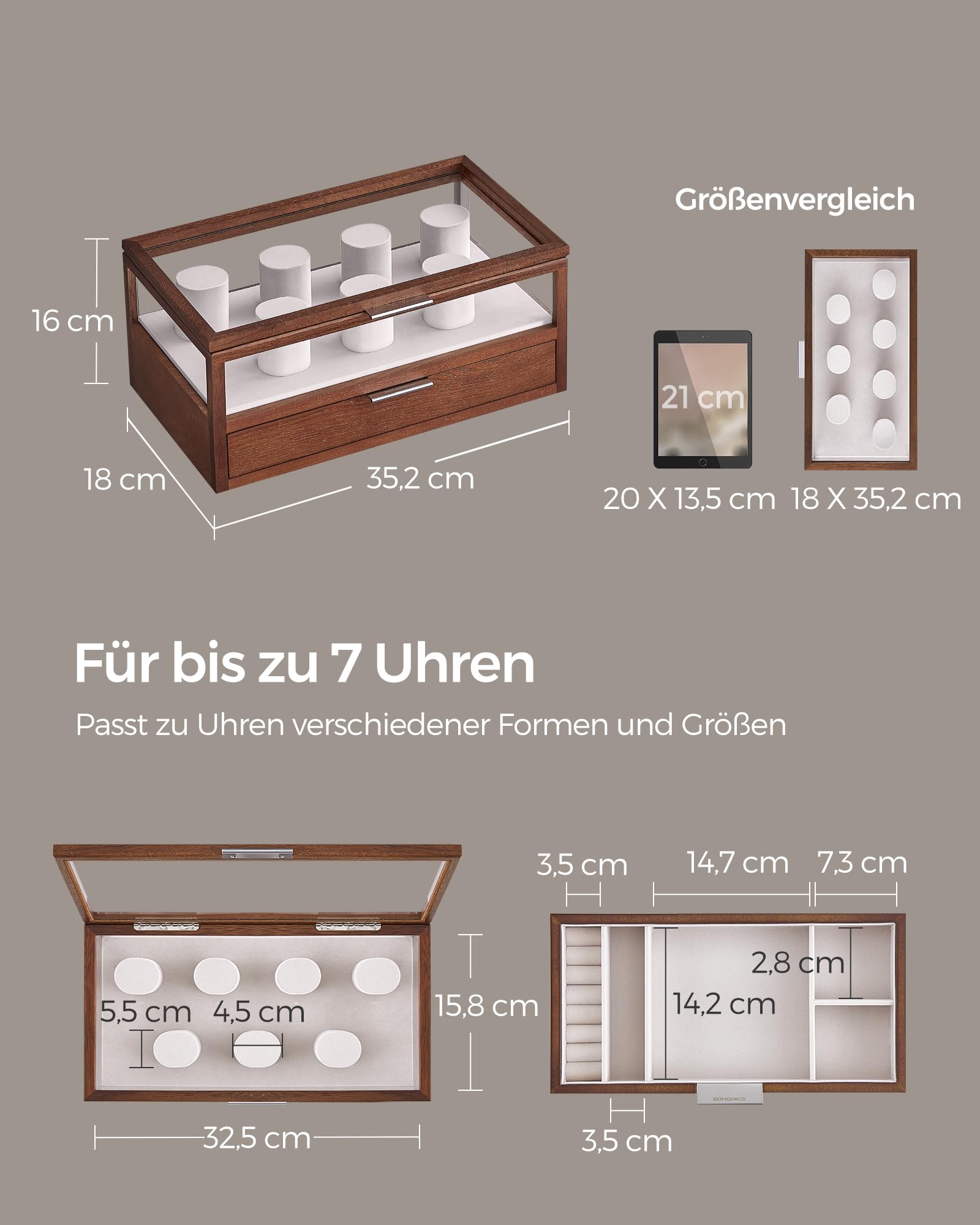 songmics-uhrenbox-jow007k01-2-ebenen-f-r-7-uhren-mit-acryl-deckel-und-schublade- image 7