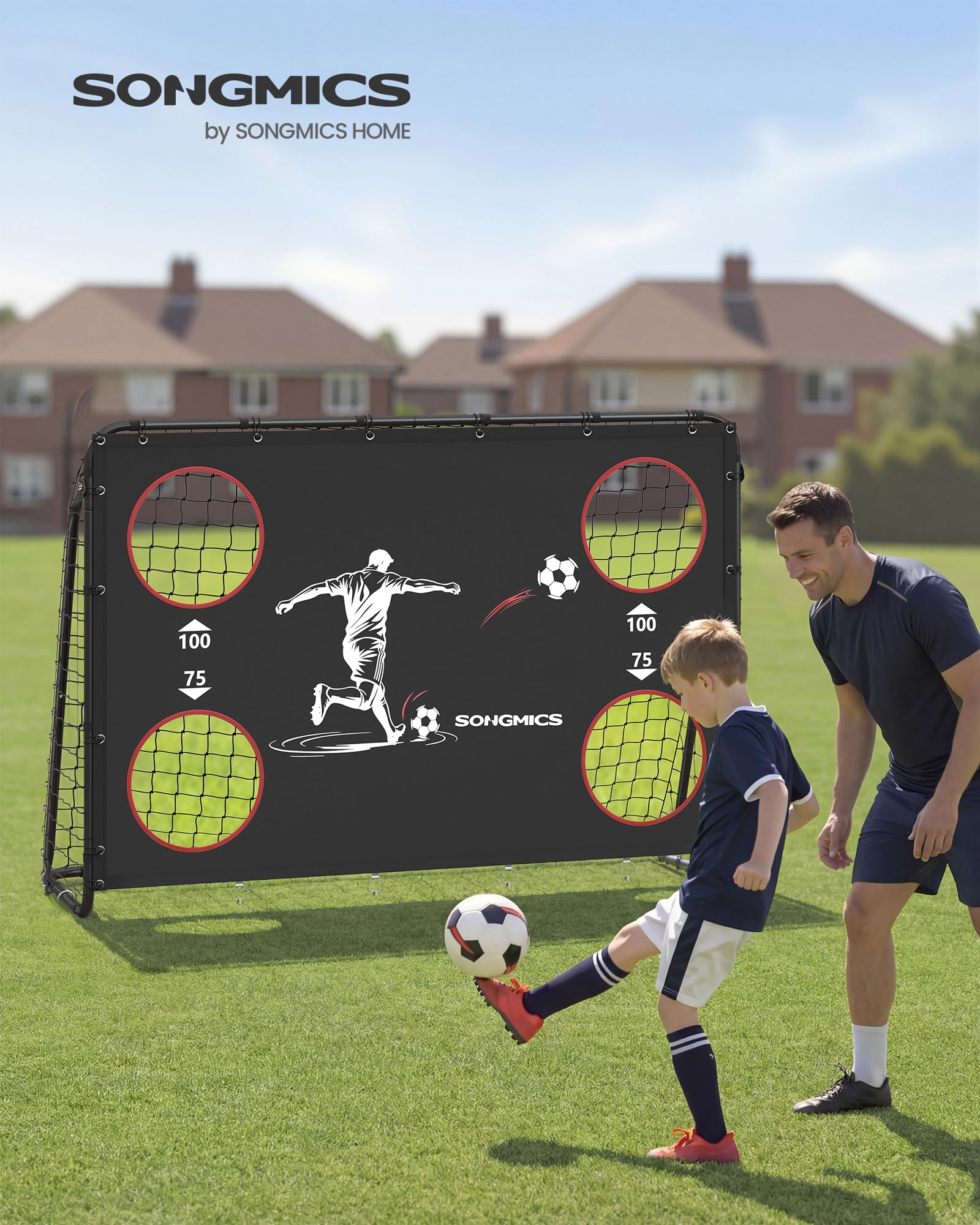 songmics-fu-balltor-76x215x150cm-mit-torwand-stahl-pe-netz-outdoor image 2