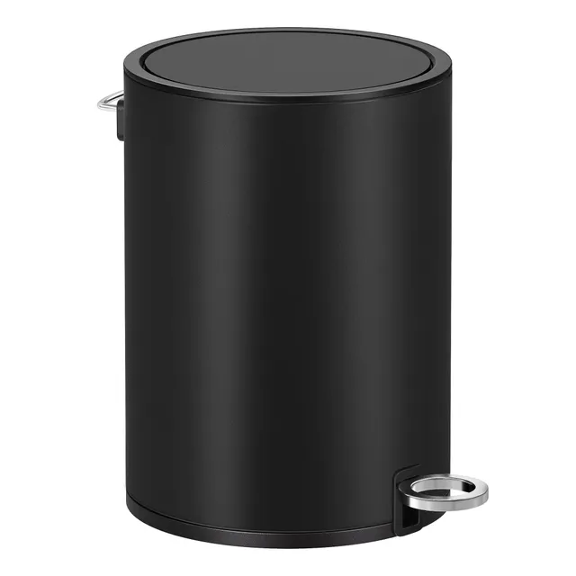 songmics-kosmetikeimer-3-liter-mit-deckel-softclose-stahl-tintenschwarz-ltb011b0 image 1