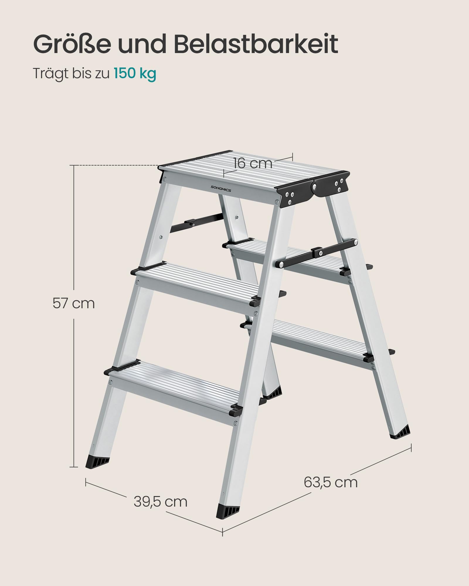 songmics-trittleiter-aluleiter-3-stufen-150-kg-glt23k image 4