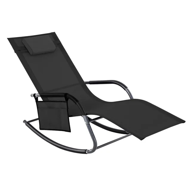 songmics-schaukelstuhl-gcb23bkv1-gartenstuhl-sonnenliege-schwarz-bis-150-kg image 1