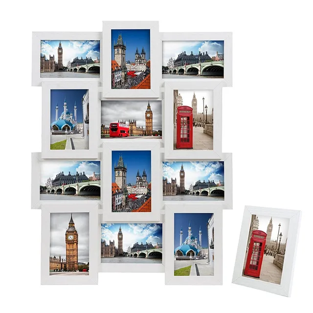 songmics-bilderrahmen-collage-rpf112w-f-r-12-fotos-10-x-15-cm-wei-mit-holzmaseru image 1