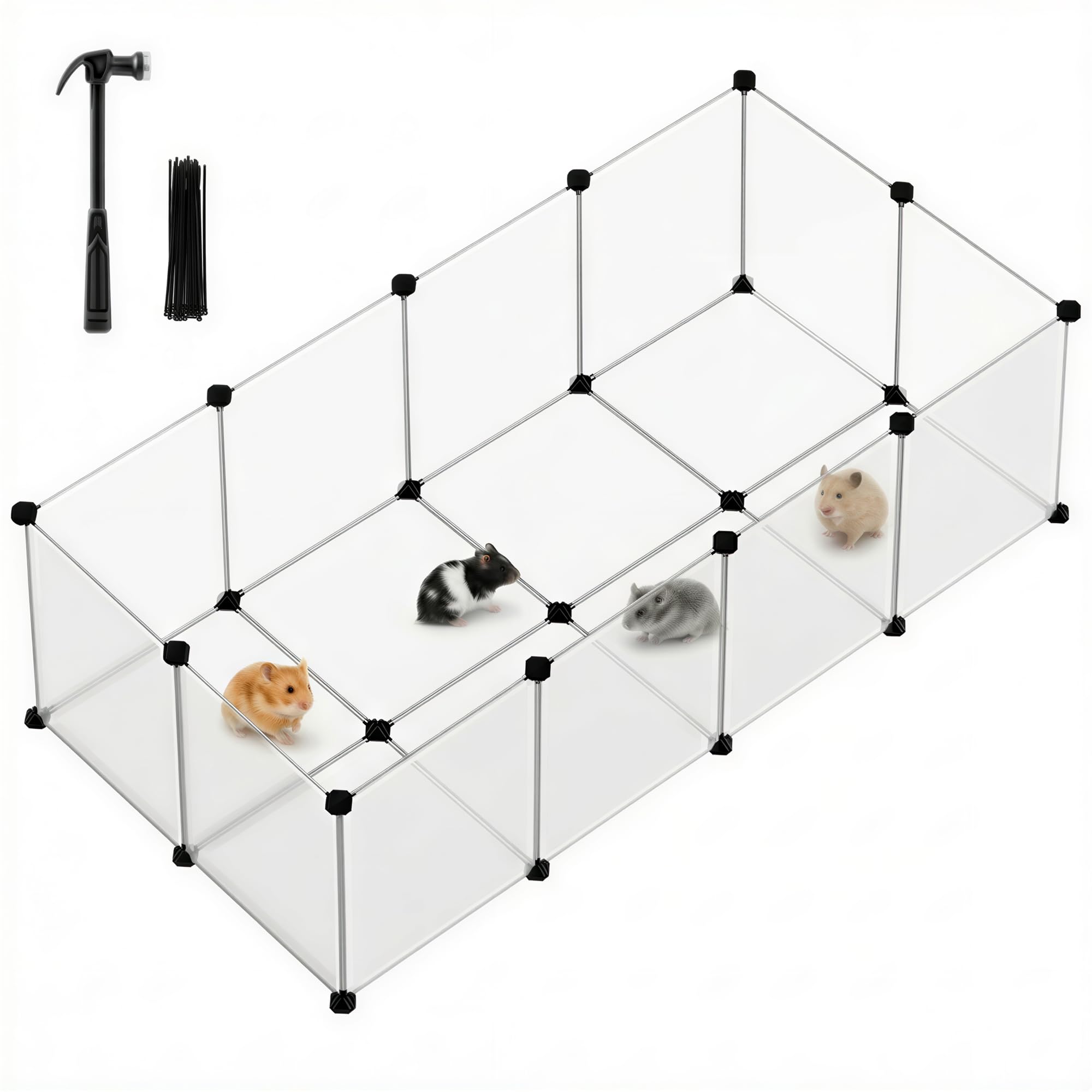 songmics-freigehege-lpc02w-wei-laufstall-140-x-70-x-45-cm-aus-kunststoff image 1