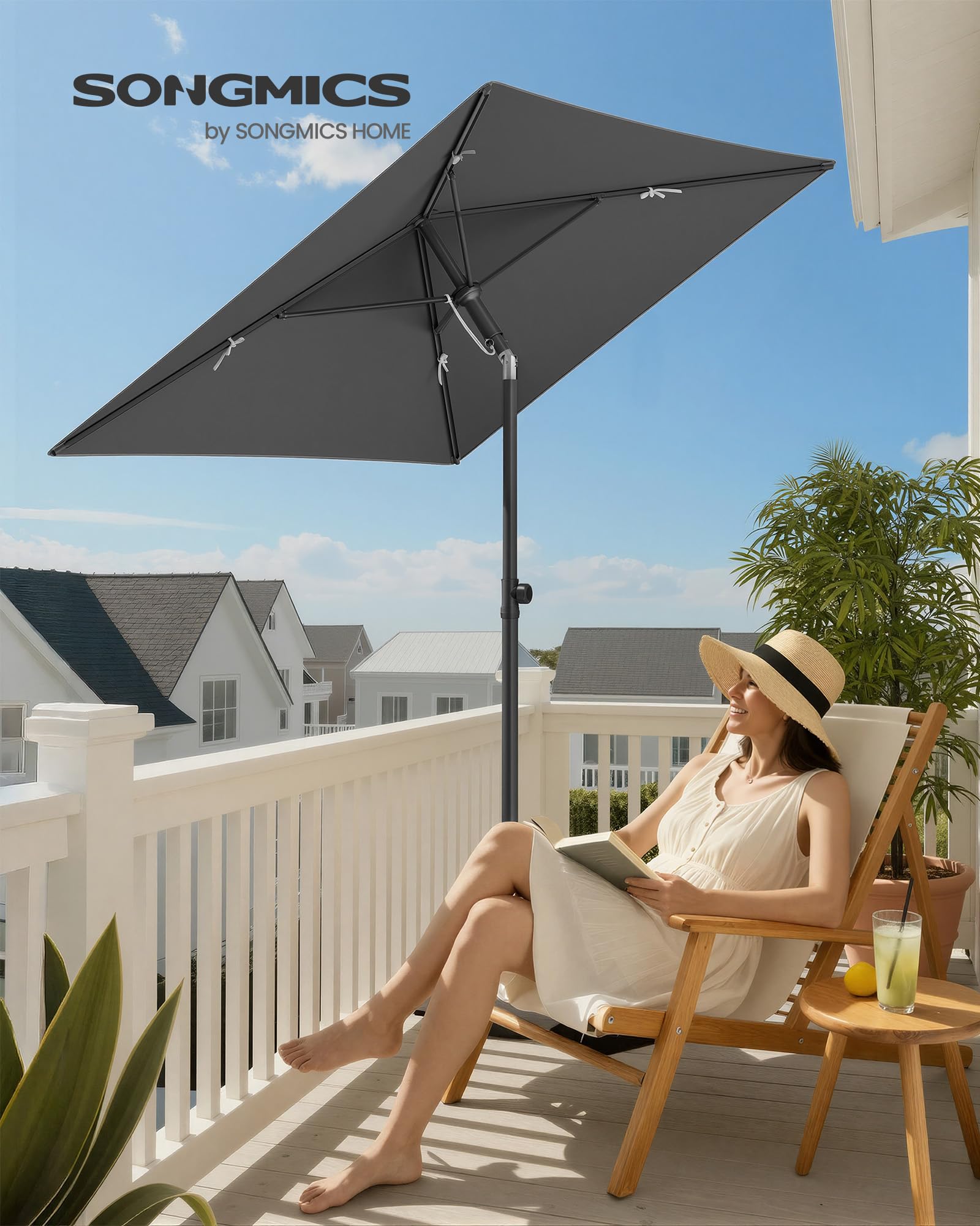 songmics-sonnenschirm-balkon-rechteckig-190-x-120-cm-knickbar-upf-50 image 2