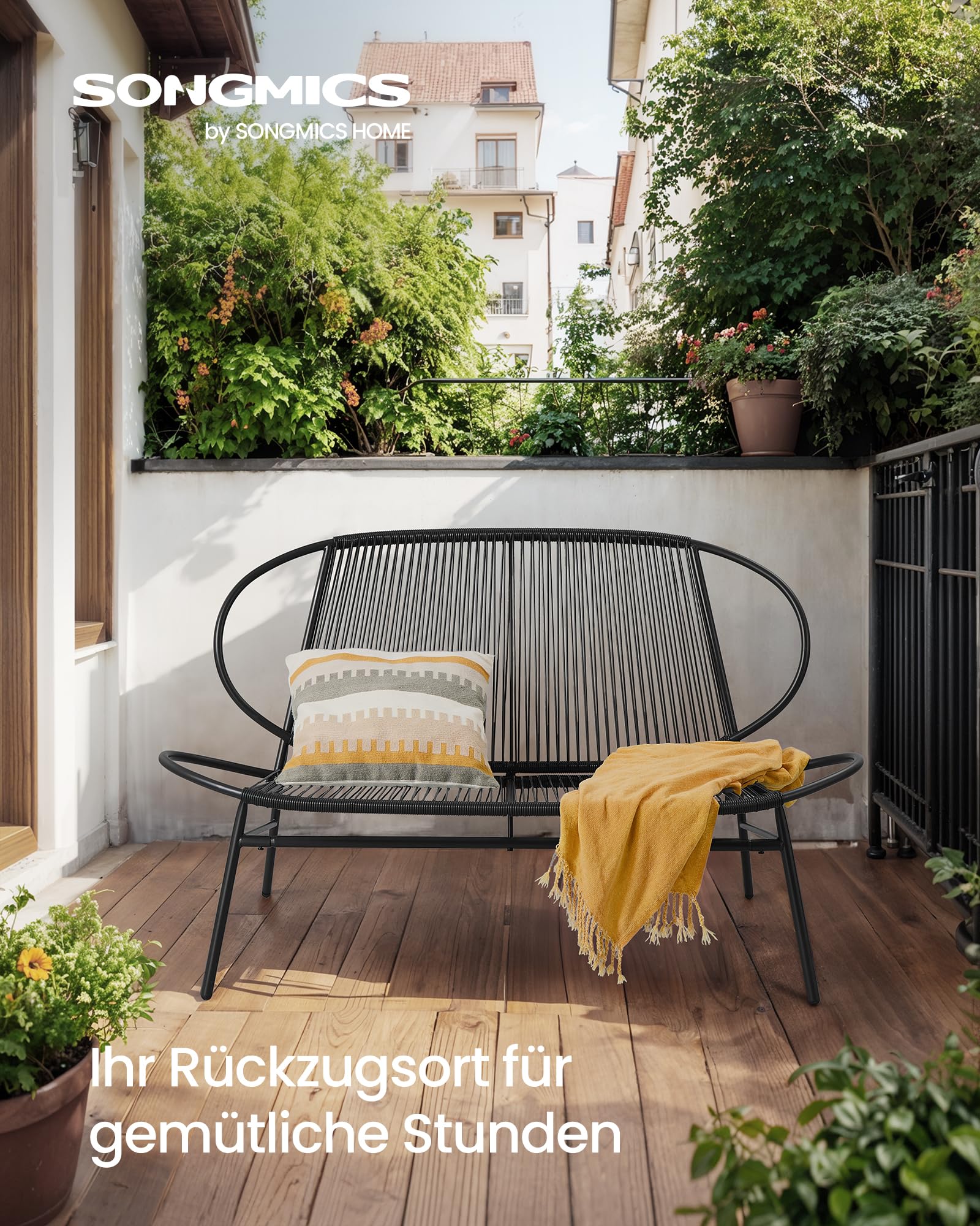 songmics-gartenbank-2-sitzer-ggf0026b01-pe-rattan-tintenschwarz image 2