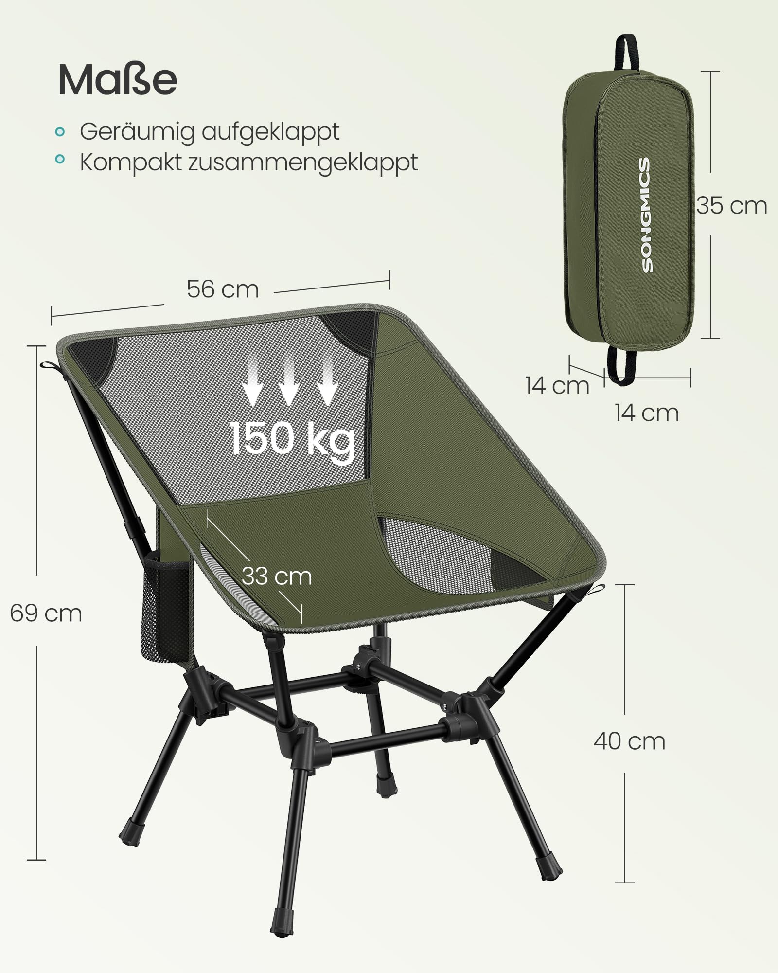 songmics-campingstuhl-klappbar-h-henverstellbar-bis-150-kg-mit-2-seitentaschen image 3
