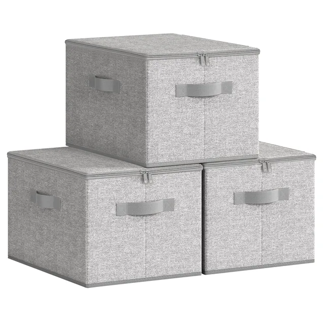 songmics-aufbewahrungsbox-rzb003w01-3er-set-40x30x25-cm-taubengrau image 1