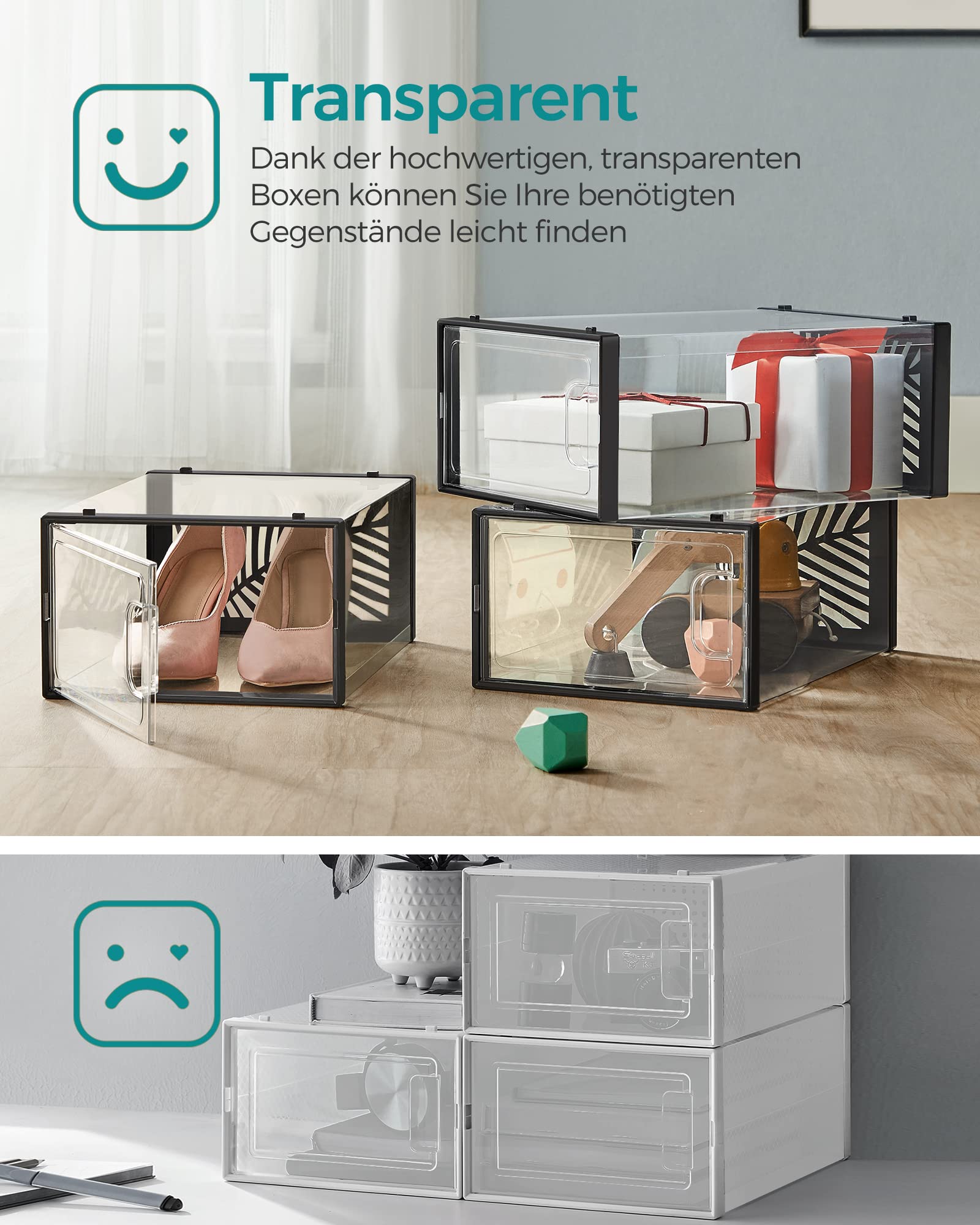 songmics-schuhboxen-18er-set-transparent-schwarz-stapelbar-bis-gr-e-44-lsp106b18 image 7