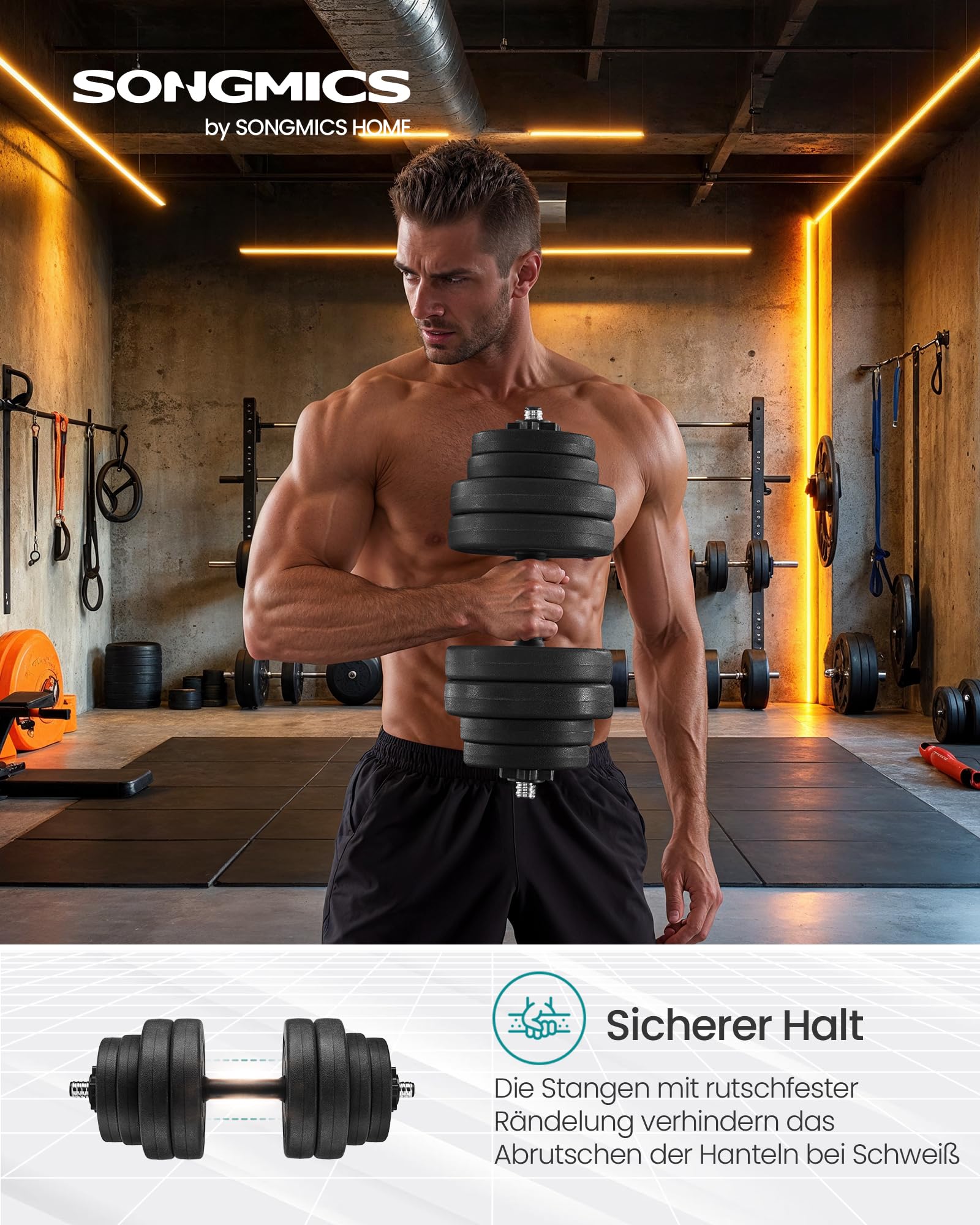 songmics-hantelset-30-kg-verstellbar-kurz-und-langhantel-kunststoff image 2