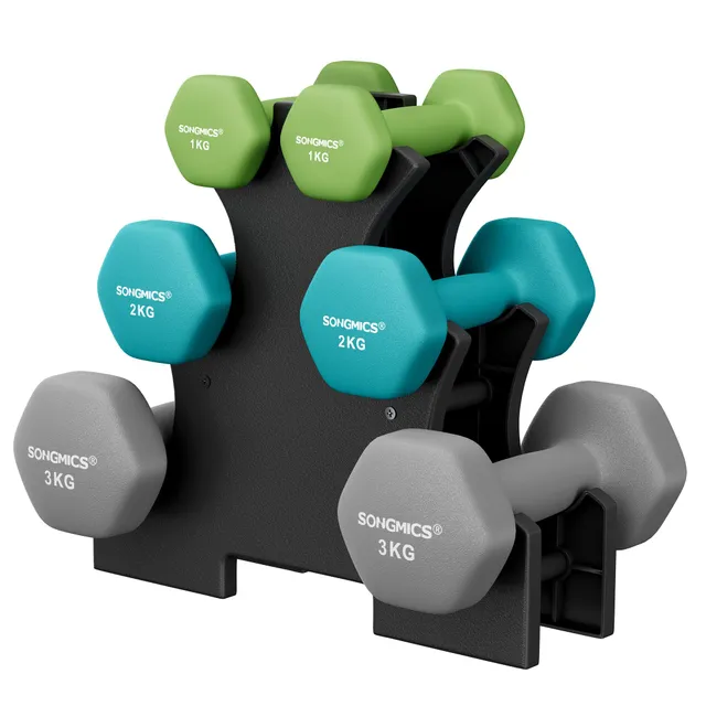 songmics-hantel-set-3-paar-1kg-3kg-kurzhanteln-mit-aufbewahrungsst-nder image 1