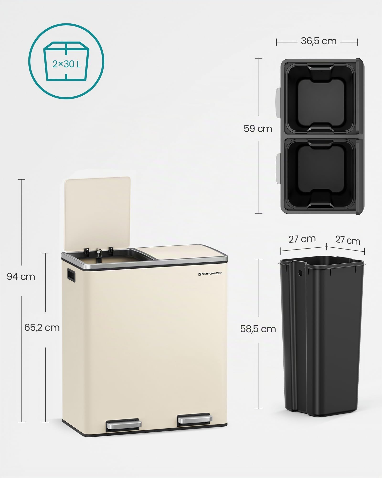 songmics-m-lleimer-ltb060a01-2-x-30-liter-treteimer-mandelfarben image 5
