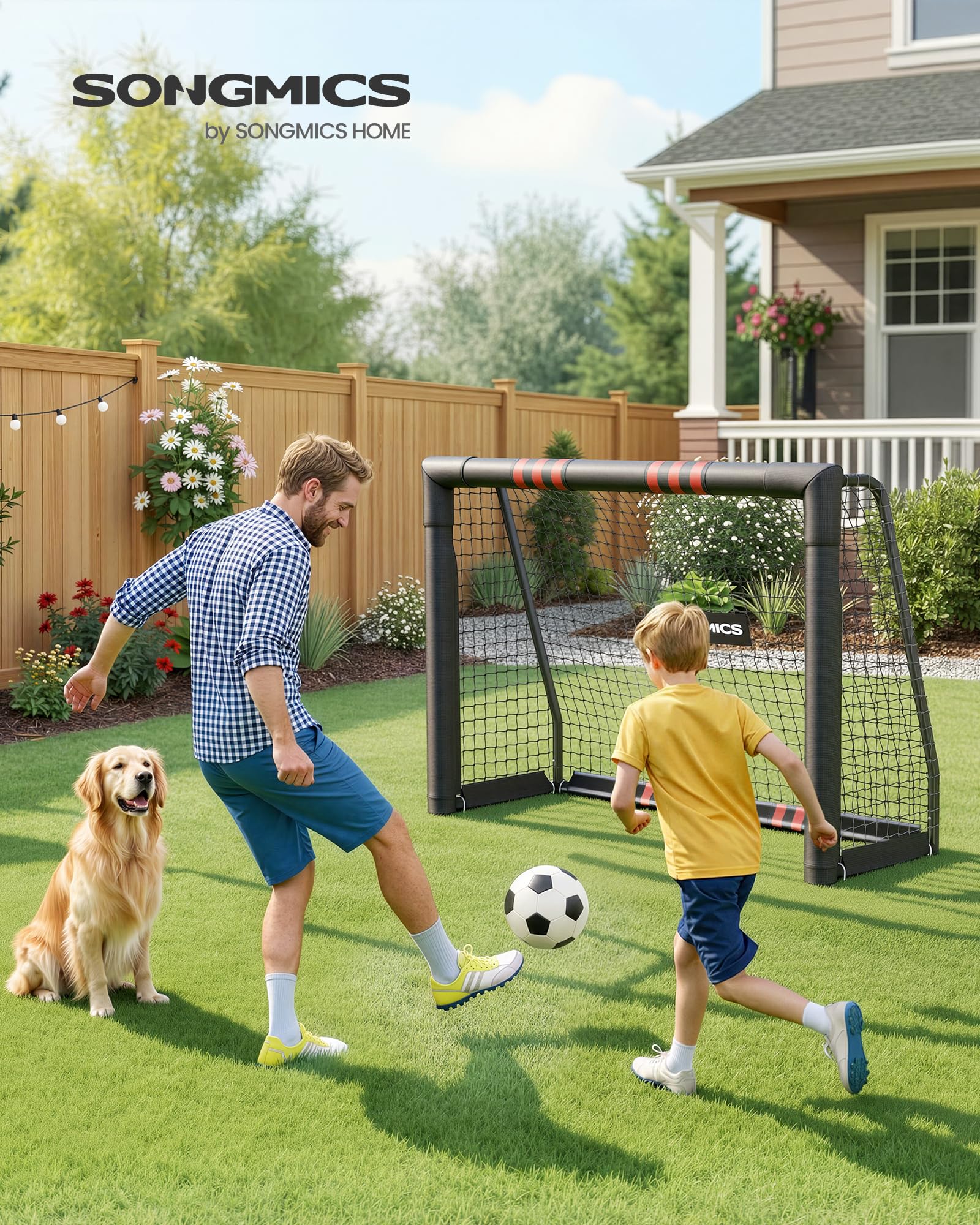 songmics-fu-balltor-outdoor-stahl-pe-netz-2 image 2