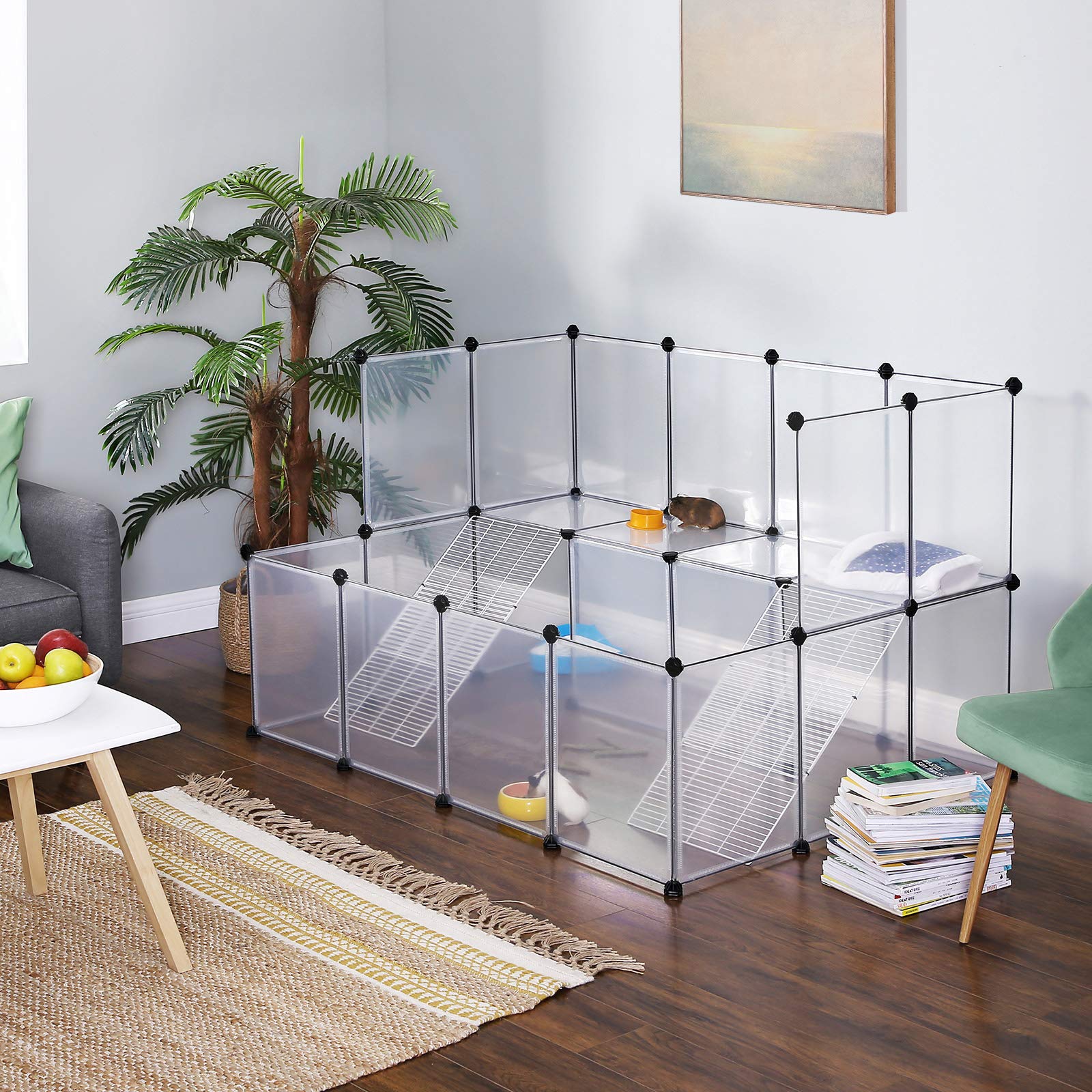 songmics-freigehege-lpc004w01-f-r-kleintiere-laufstall-wei-143-cm image 3