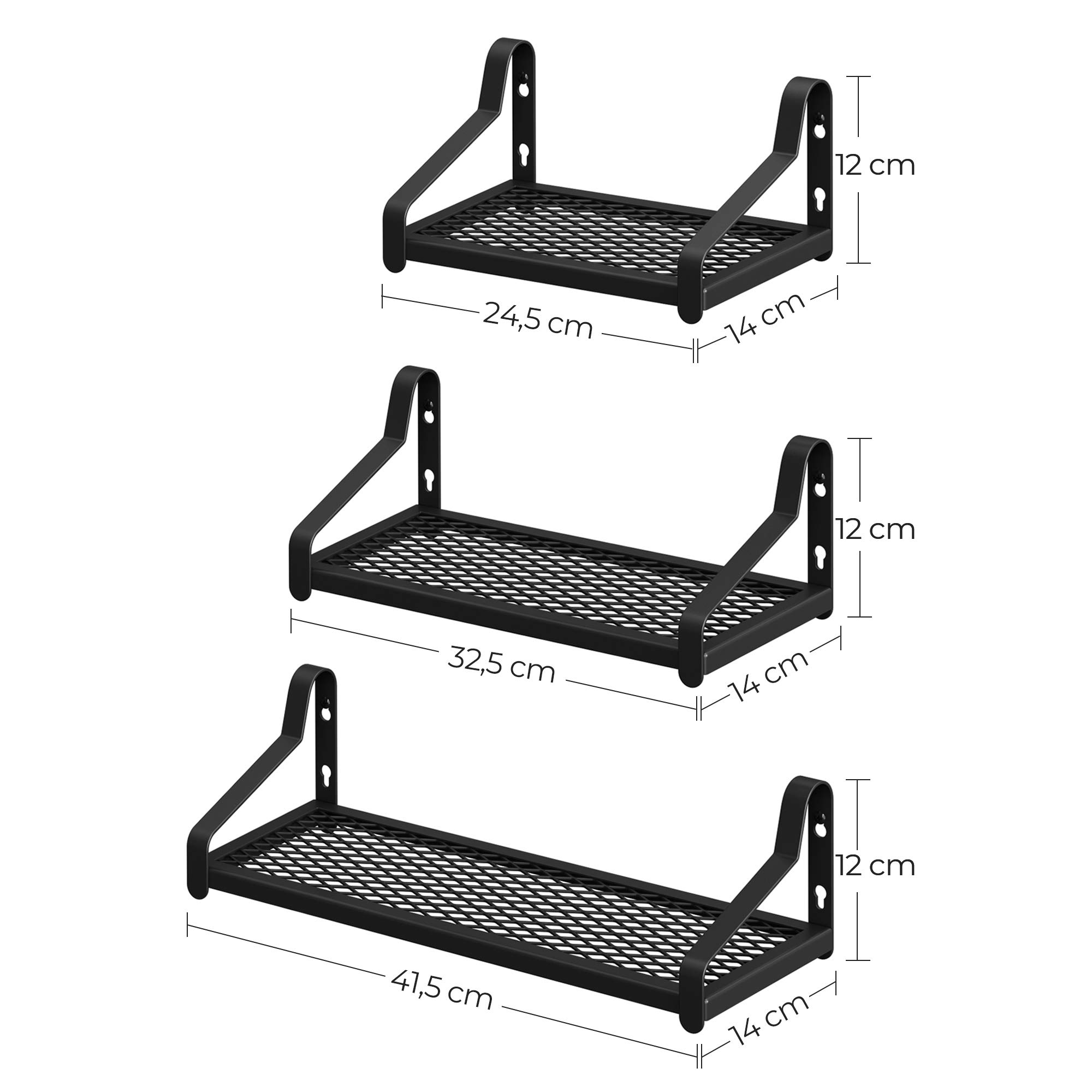 songmics-wandregale-lfs031b01-3er-set-schwebende-metallregale-schwarz image 3