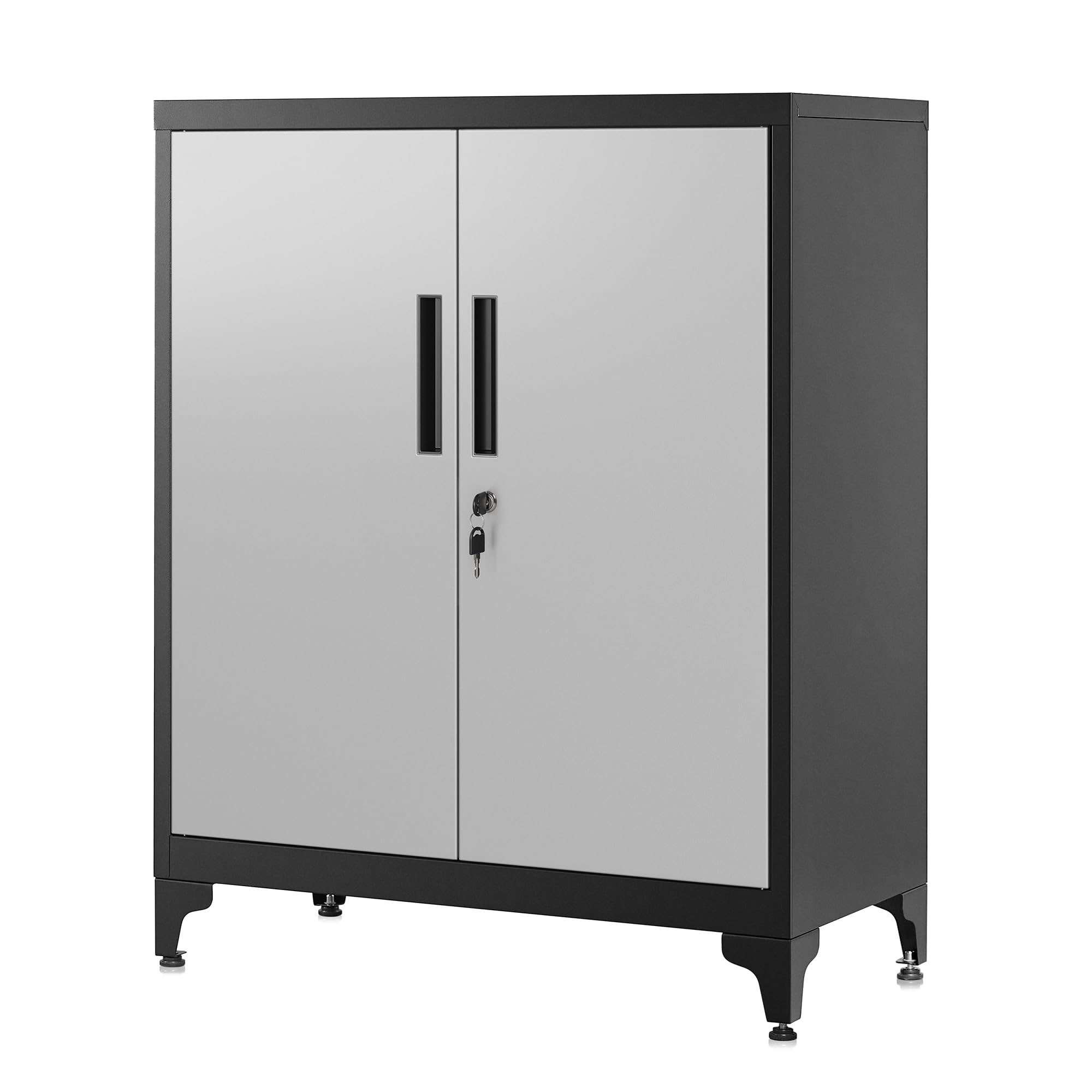 songmics-aktenschrank-stahl-mattwei-40-x-80-x-90-cm-abschlie-bar-omc013w01 image 8
