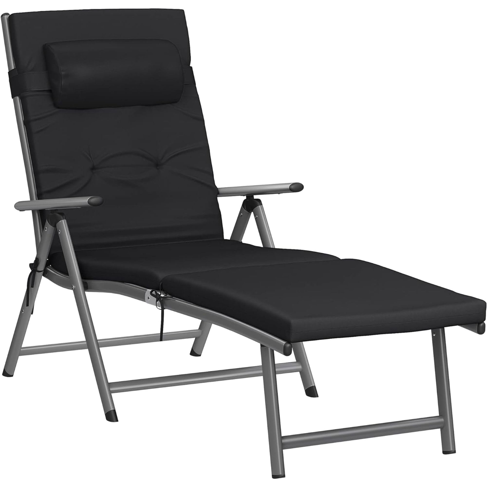 songmics-sonnenliege-gcb24bk-klappbar-schwarz-mit-6-cm-polster image 5